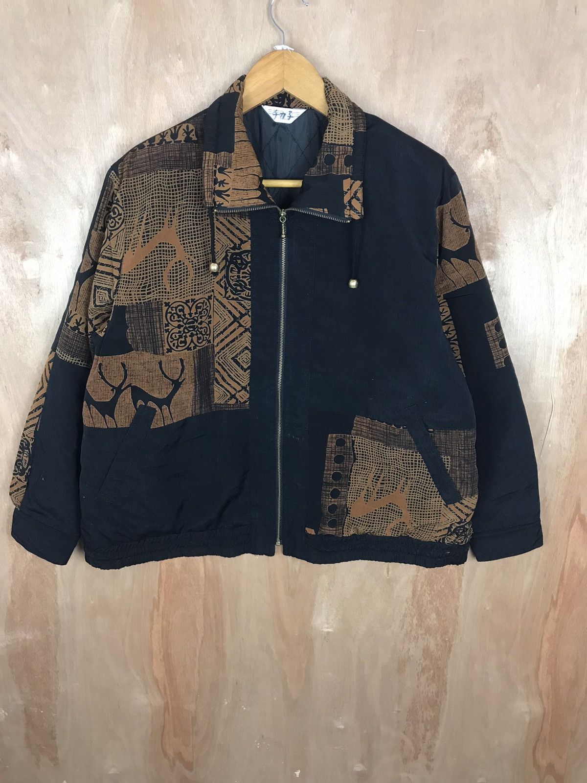 Japanese Brand × Vintage Vintage Patches Printed Nature Motif Bomber Jacket Size US M / EU 48-50 / 2 - 3 Thumbnail