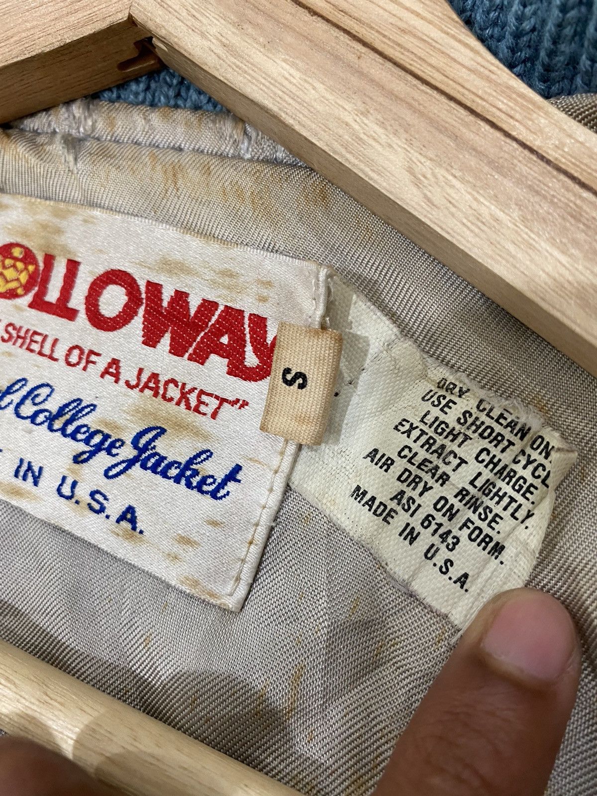 Holloway 🇺🇸 HOLLOWAY STALLION LETTERMAN WOOL LEATHER VARSITY JACKET Size US S / EU 44-46 / 1 - 14 Thumbnail