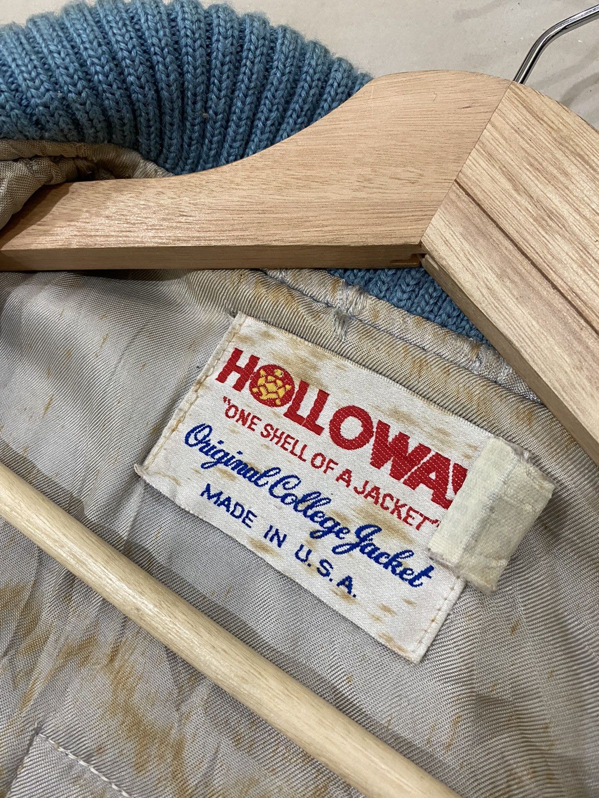 Holloway 🇺🇸 HOLLOWAY STALLION LETTERMAN WOOL LEATHER VARSITY JACKET Size US S / EU 44-46 / 1 - 13 Thumbnail