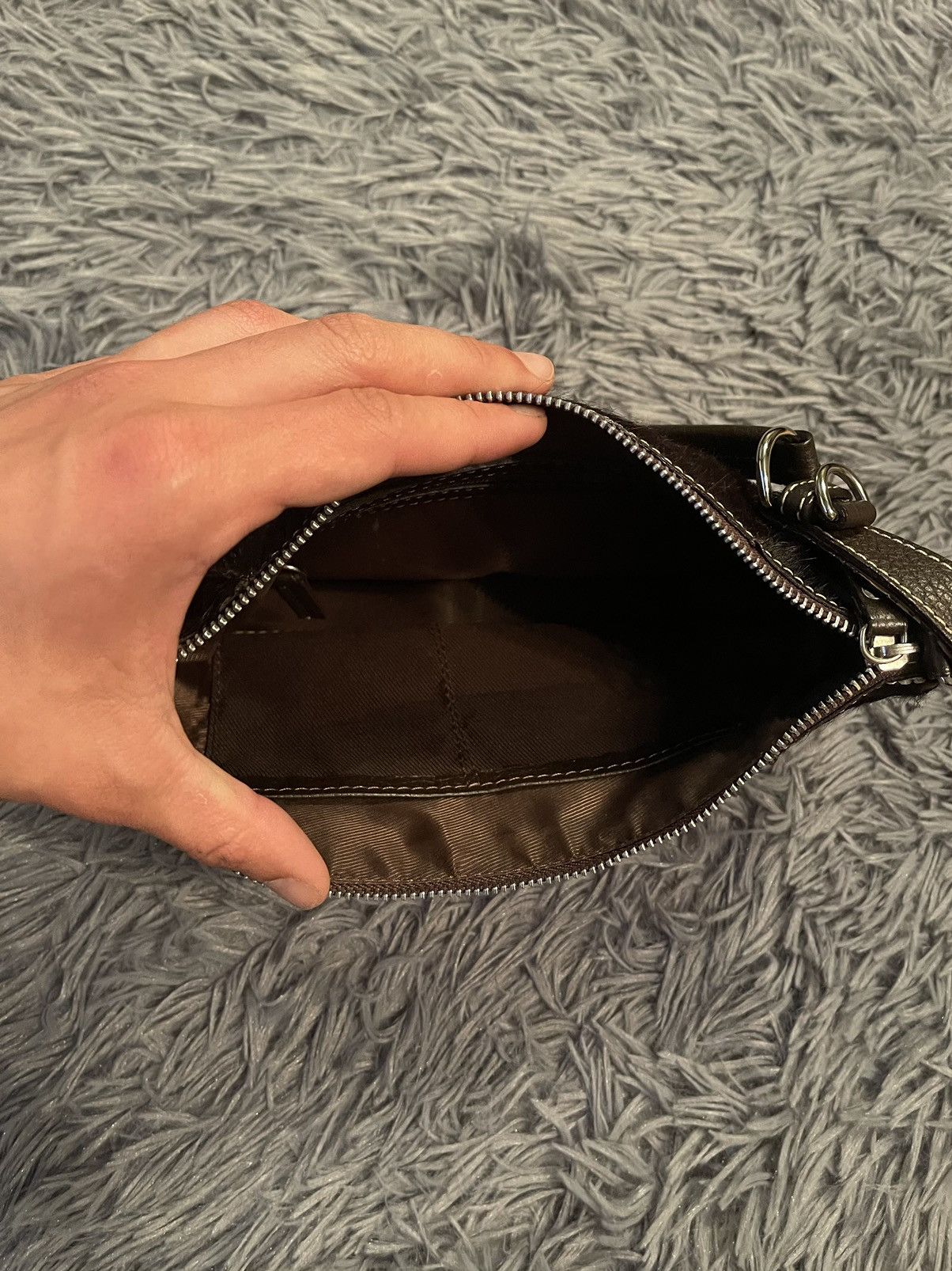Japanese Brand × Vintage Vintage 90s real fur and leather baguette bag Size ONE SIZE - 7 Thumbnail