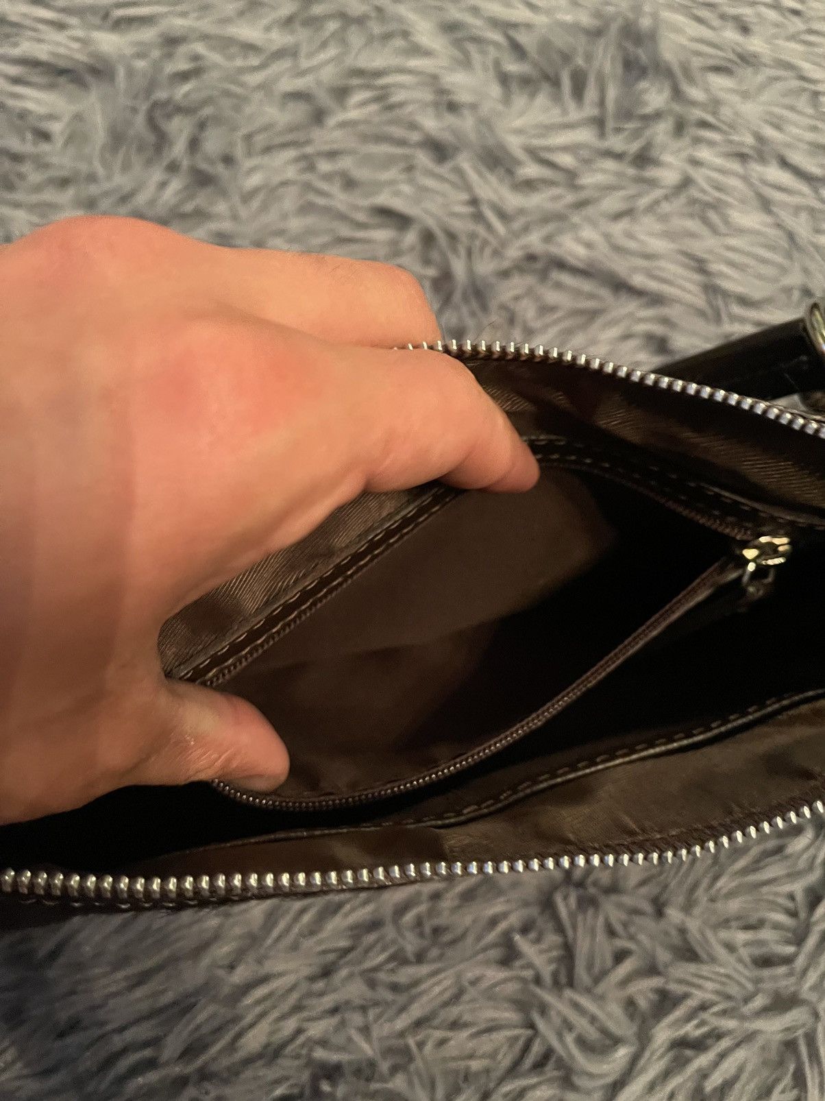 Japanese Brand × Vintage Vintage 90s real fur and leather baguette bag Size ONE SIZE - 8 Thumbnail