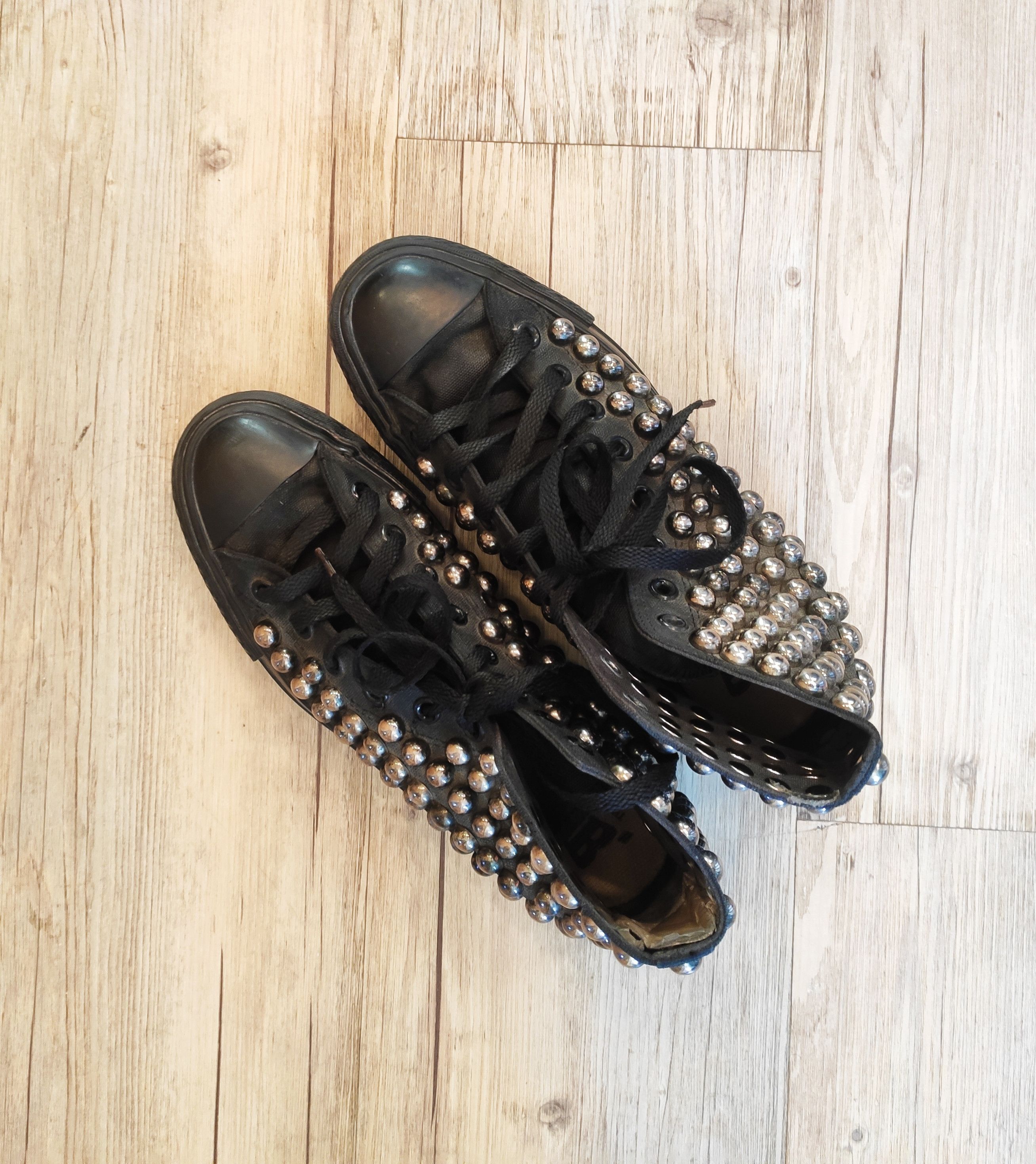 If Six Was Nine GRAIL! Studded sneakers.Like Vivienne Westwood or Dior. Size US 11 / IT 41 - 4 Thumbnail