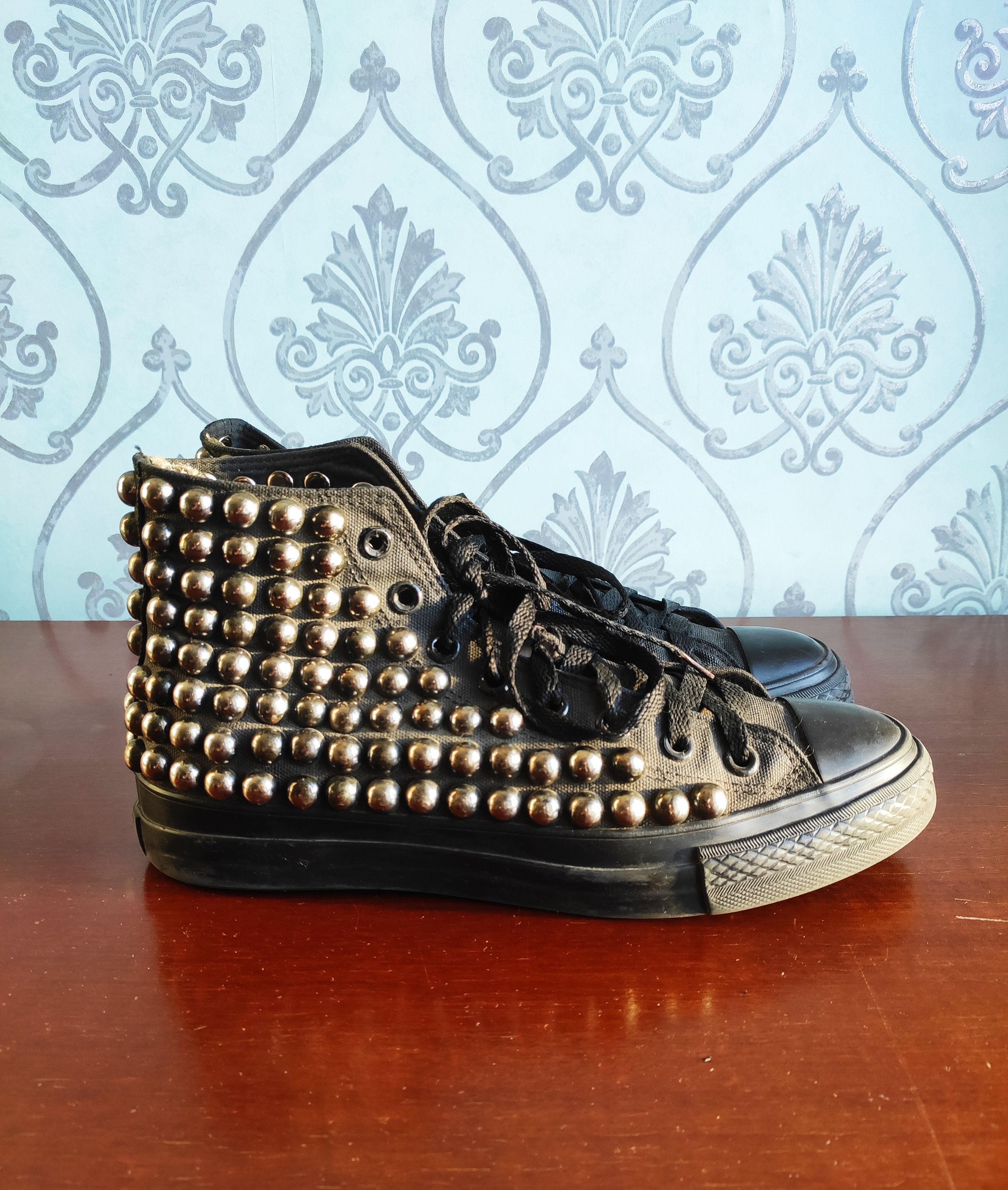 If Six Was Nine GRAIL! Studded sneakers.Like Vivienne Westwood or Dior. Size US 11 / IT 41 - 1 Thumbnail