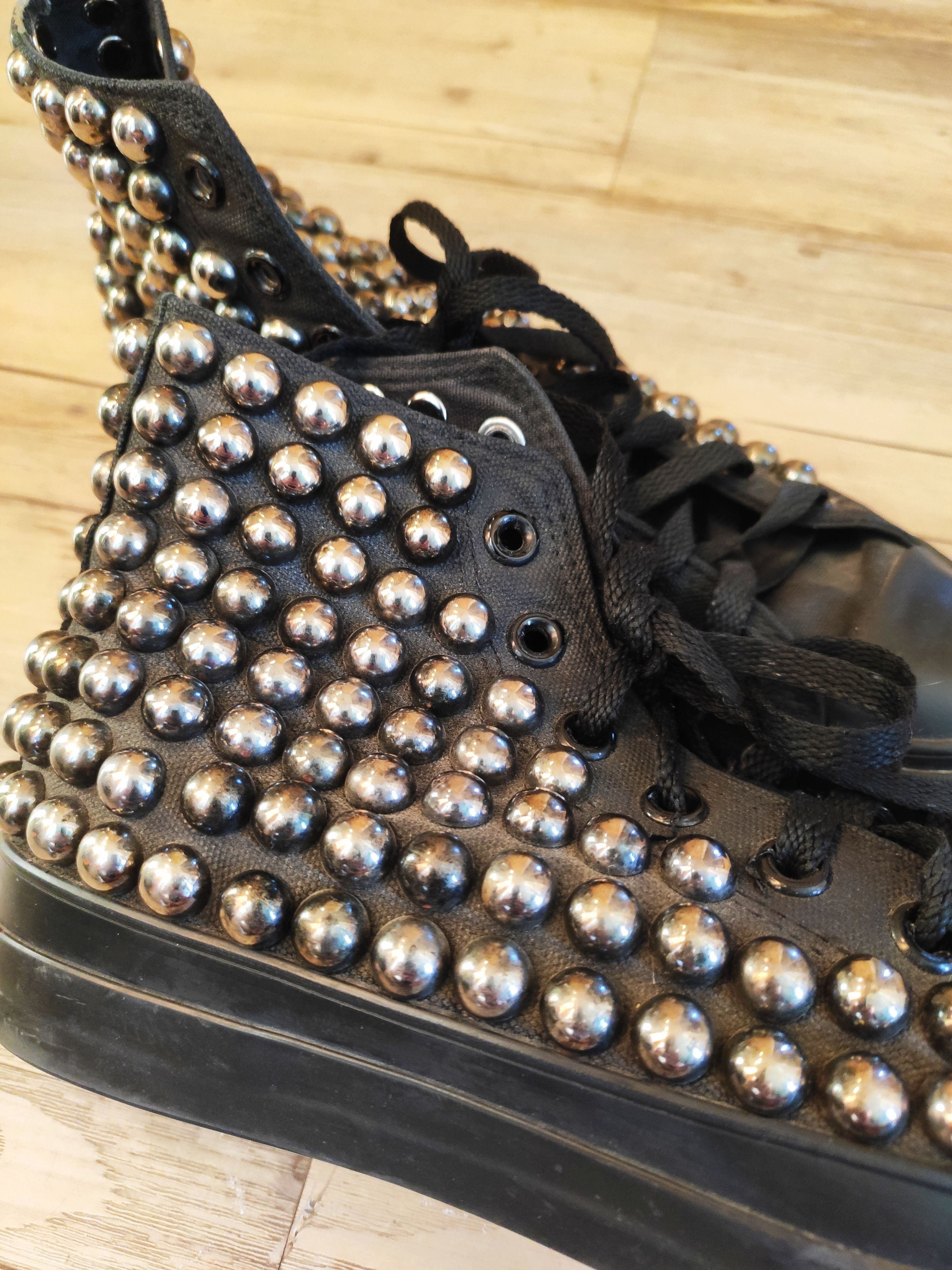 If Six Was Nine GRAIL! Studded sneakers.Like Vivienne Westwood or Dior. Size US 11 / IT 41 - 8 Thumbnail