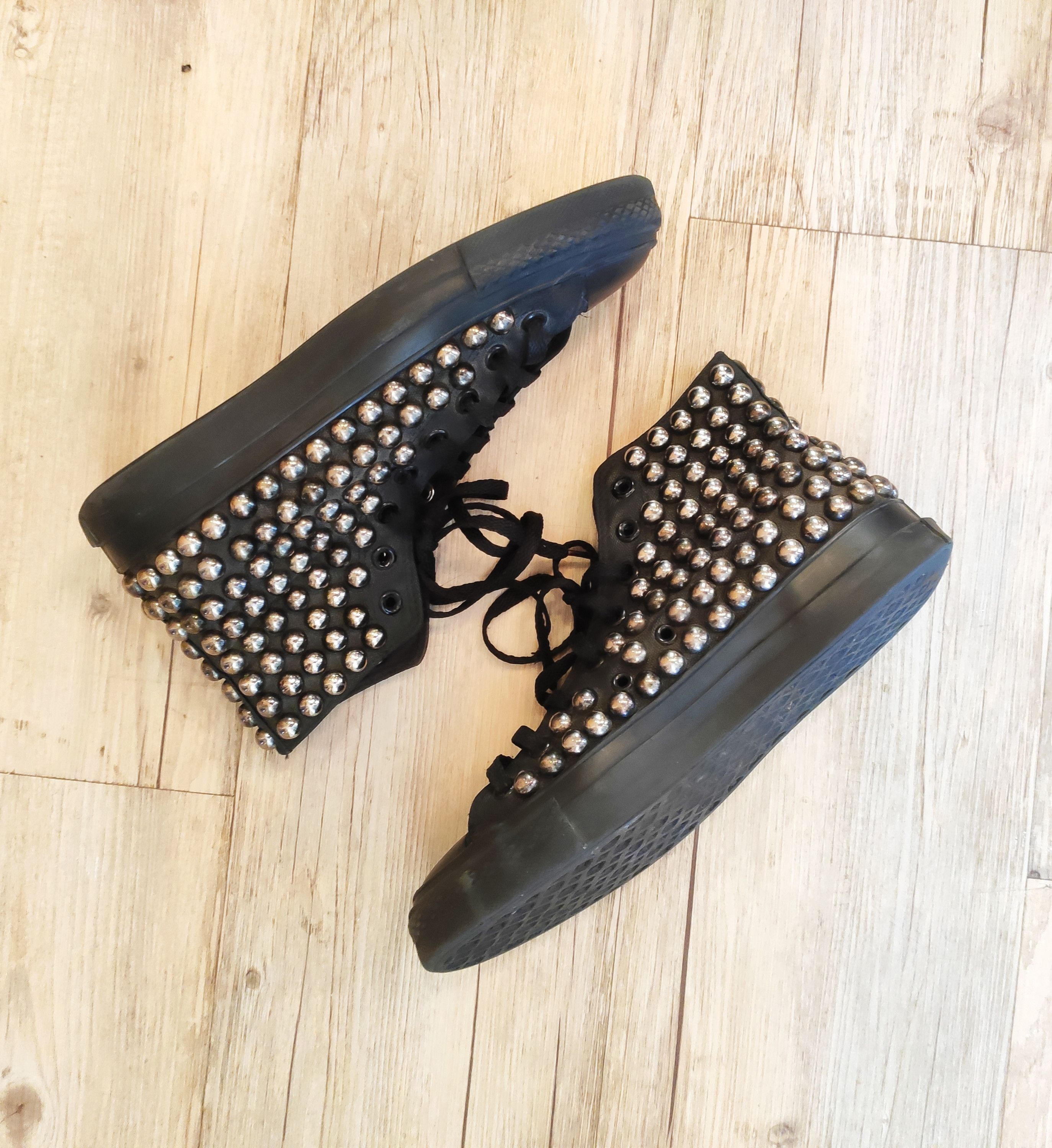 If Six Was Nine GRAIL! Studded sneakers.Like Vivienne Westwood or Dior. Size US 11 / IT 41 - 5 Thumbnail