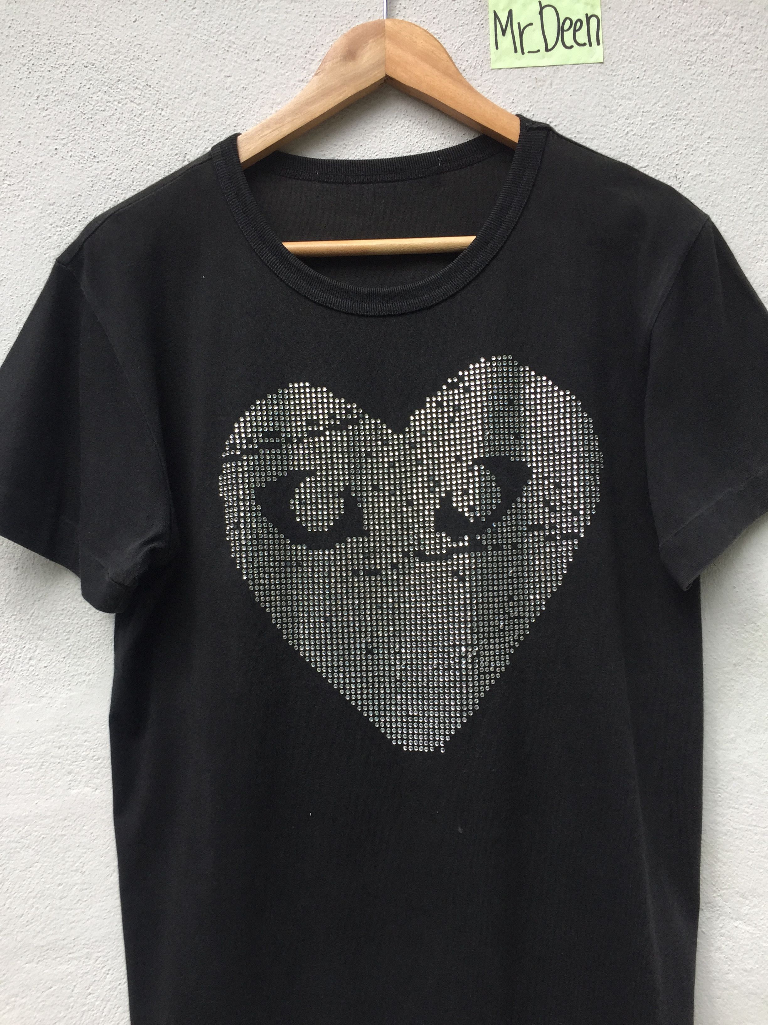 Comme des Garcons Comme des Garcons Play Stone Embellishment T Shirt Size US M / EU 48-50 / 2 - 5 Thumbnail