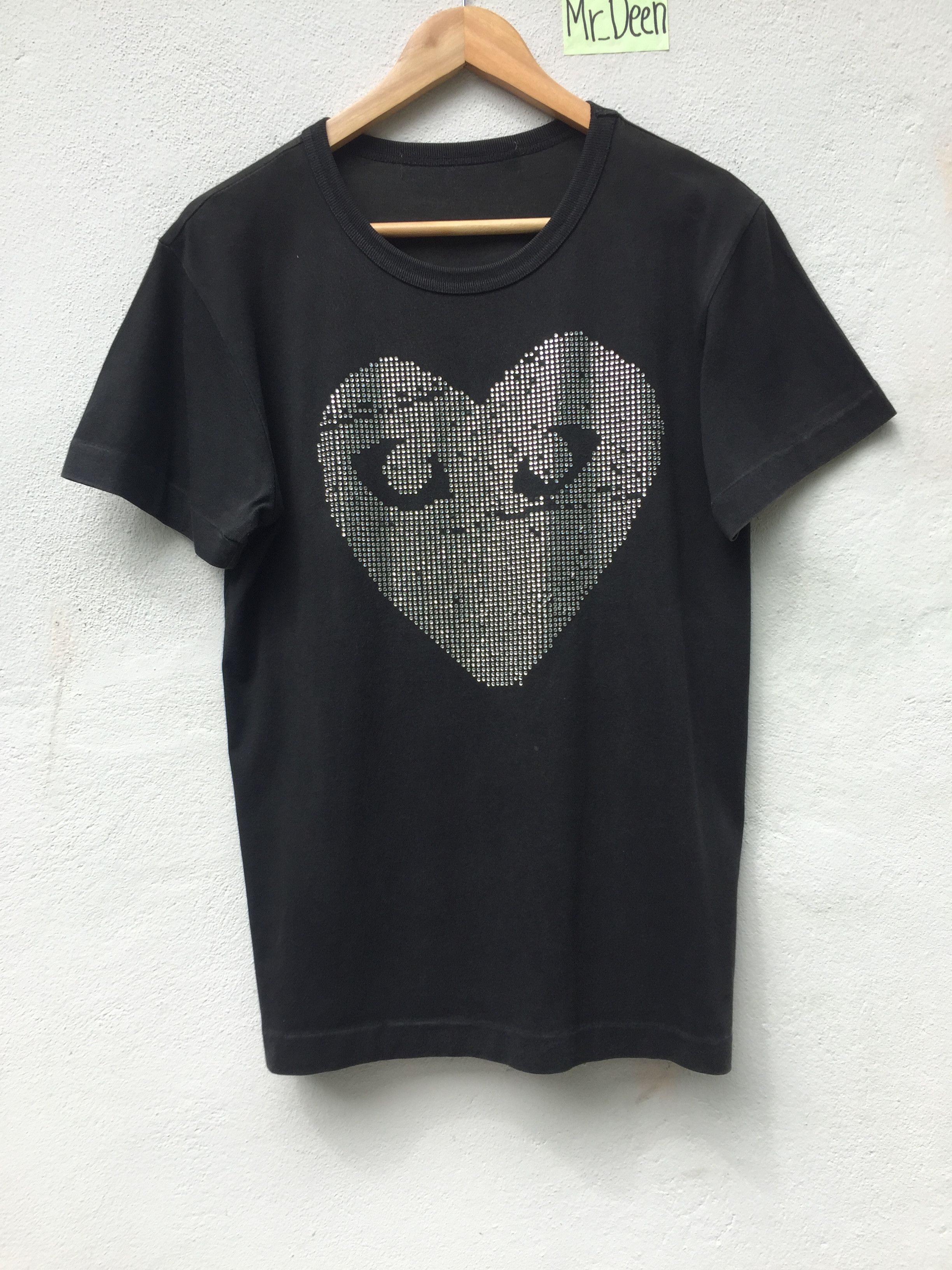 Comme des Garcons Comme des Garcons Play Stone Embellishment T Shirt Size US M / EU 48-50 / 2 - 1 Thumbnail