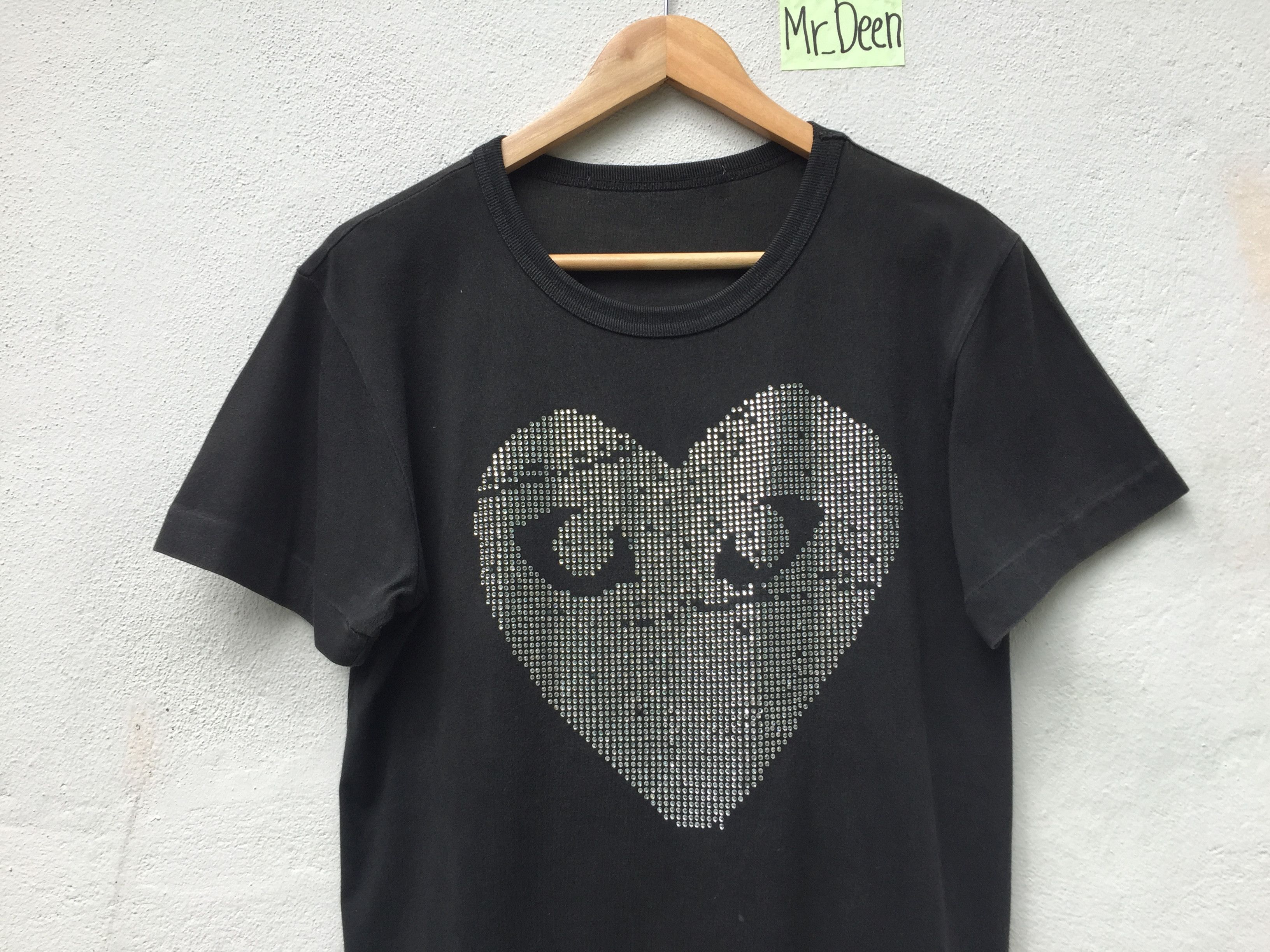 Comme des Garcons Comme des Garcons Play Stone Embellishment T Shirt Size US M / EU 48-50 / 2 - 4 Thumbnail