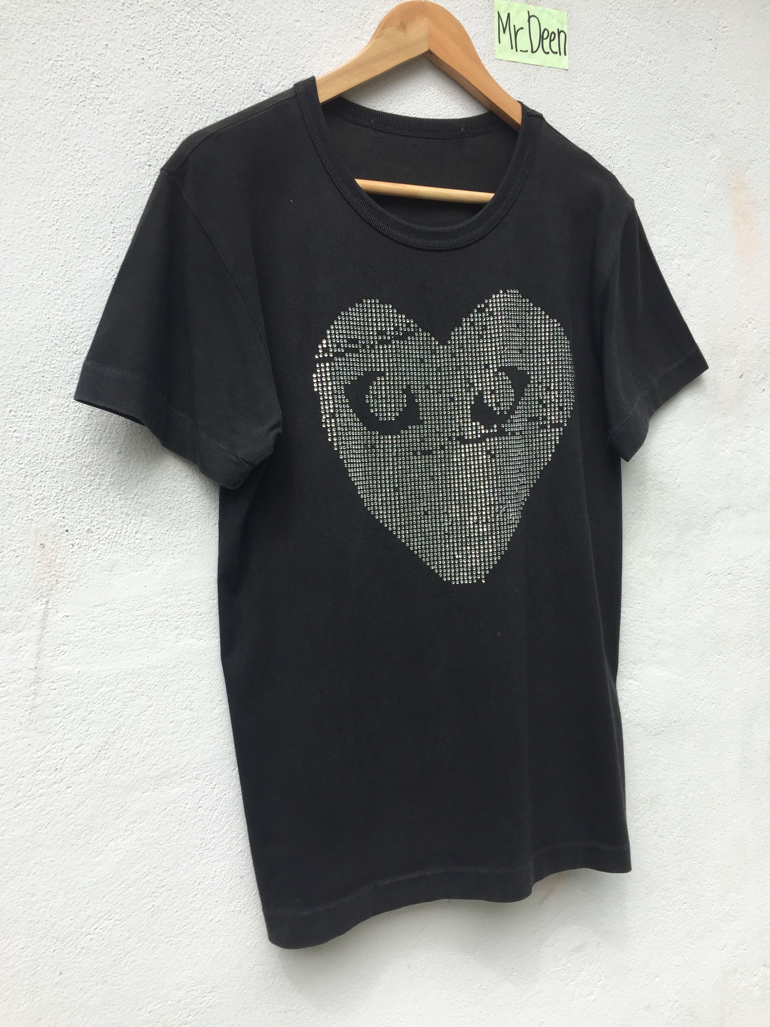 Comme des Garcons Comme des Garcons Play Stone Embellishment T Shirt Size US M / EU 48-50 / 2 - 2 Thumbnail