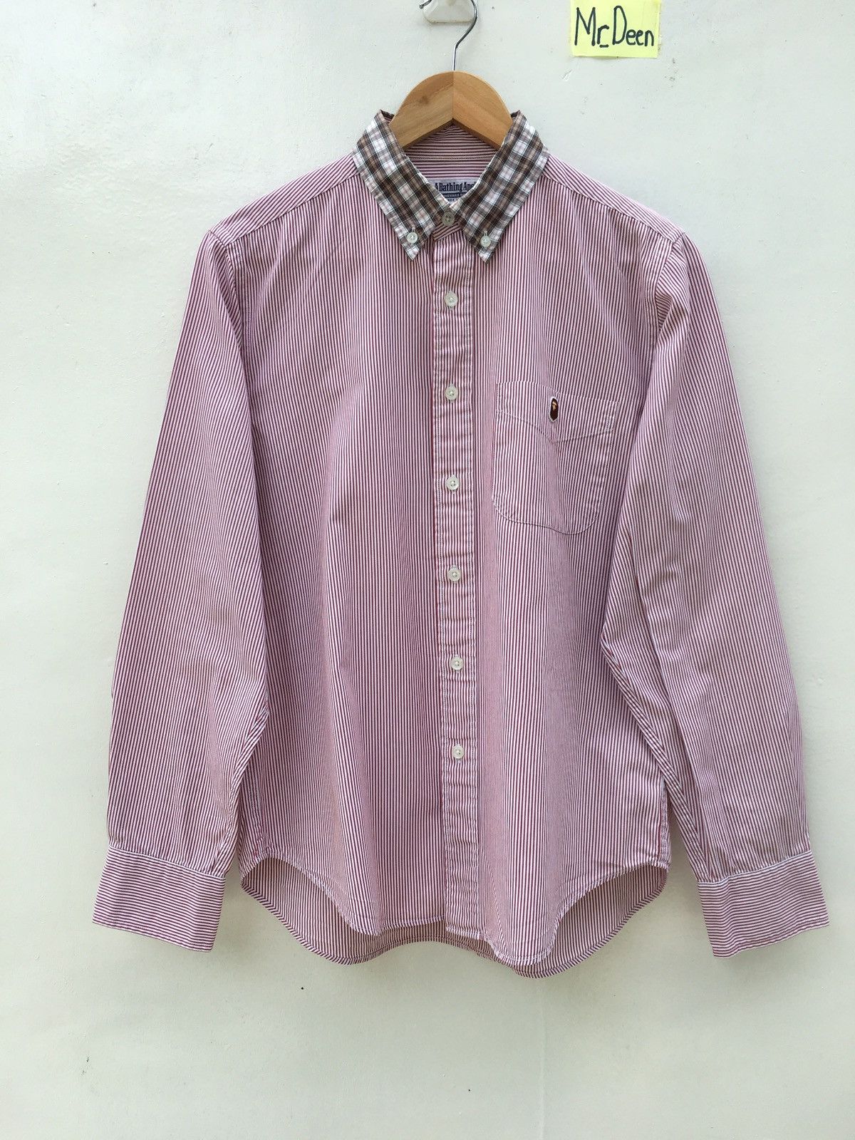 Bape BAPE By A Bathing Ape Collar Stripes Shirt Size US M / EU 48-50 / 2 - 1 Thumbnail