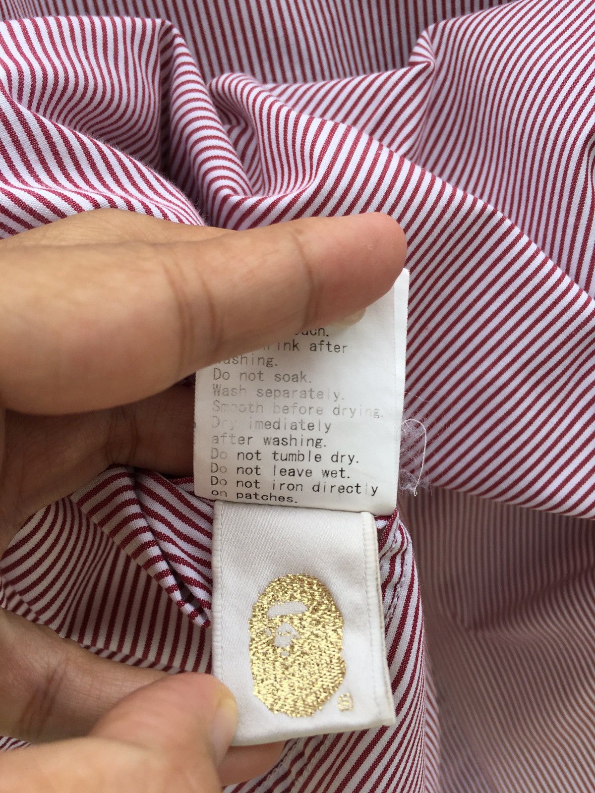 Bape BAPE By A Bathing Ape Collar Stripes Shirt Size US M / EU 48-50 / 2 - 14 Thumbnail