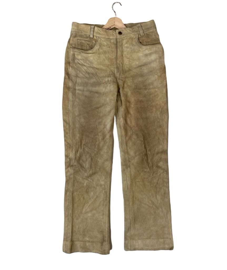 Japanese Brand × Leather × Vintage Vintage B.B.H Cow Skin Genuine Suede Leather Pants Size US 28 / EU 44 - 1 Thumbnail