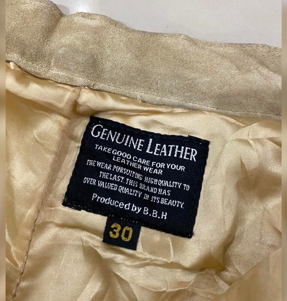 Japanese Brand × Leather × Vintage Vintage B.B.H Cow Skin Genuine Suede Leather Pants Size US 28 / EU 44 - 9 Thumbnail