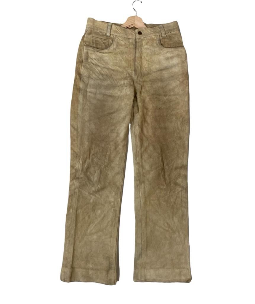Japanese Brand × Leather × Vintage Vintage B.B.H Cow Skin Genuine Suede Leather Pants Size US 28 / EU 44 - 4 Thumbnail