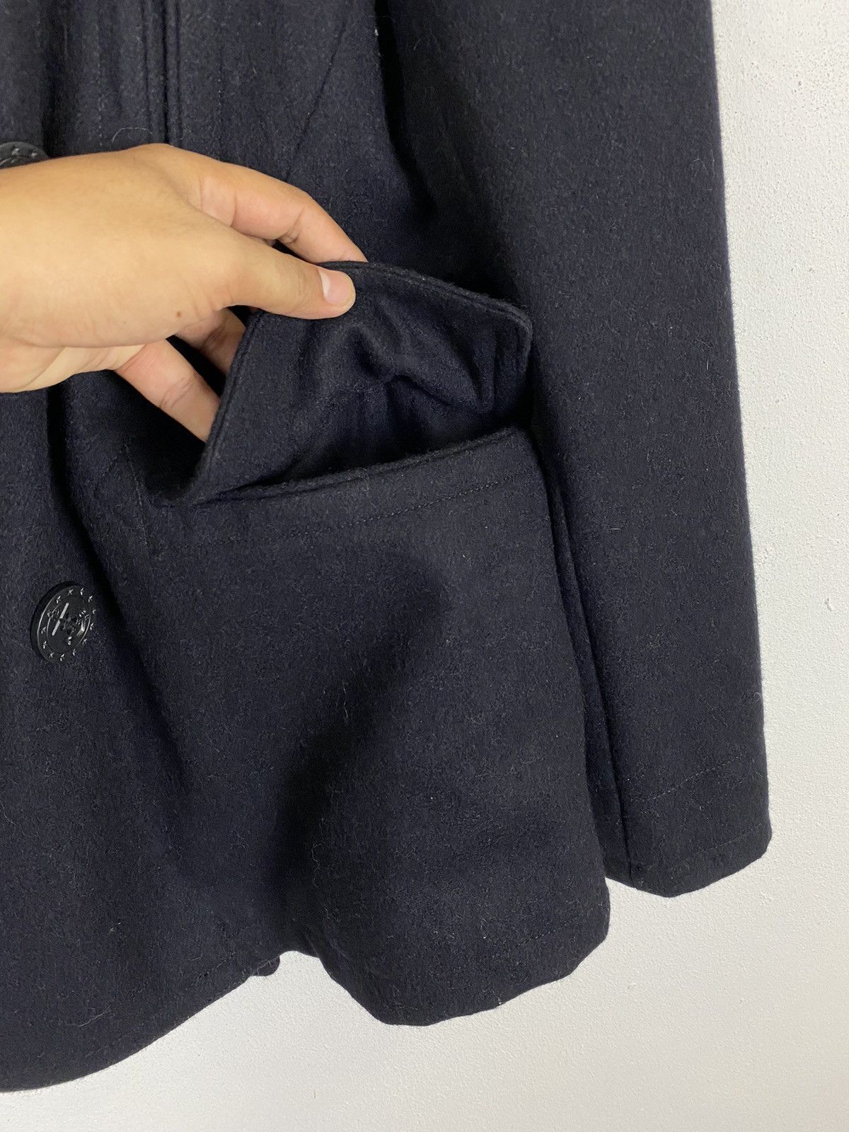 Global Work GLOBAL WORK NAVY PEA COAT Size US XL / EU 56 / 4 - 4 Thumbnail