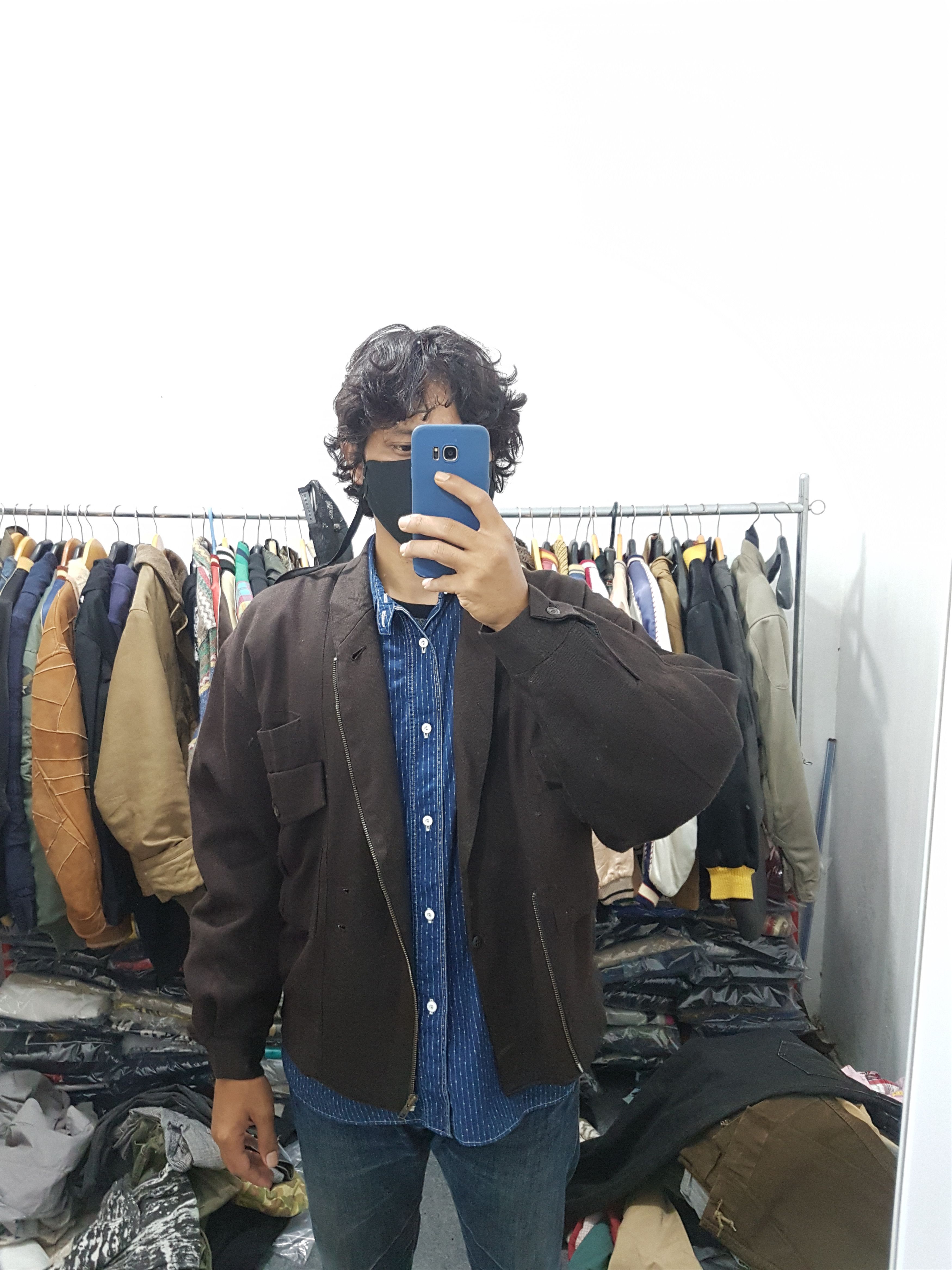 Japanese Brand Fit S To M, Herringbone Shawl Collar Asimmetrical Jacket Size US S / EU 44-46 / 1 - 5 Thumbnail