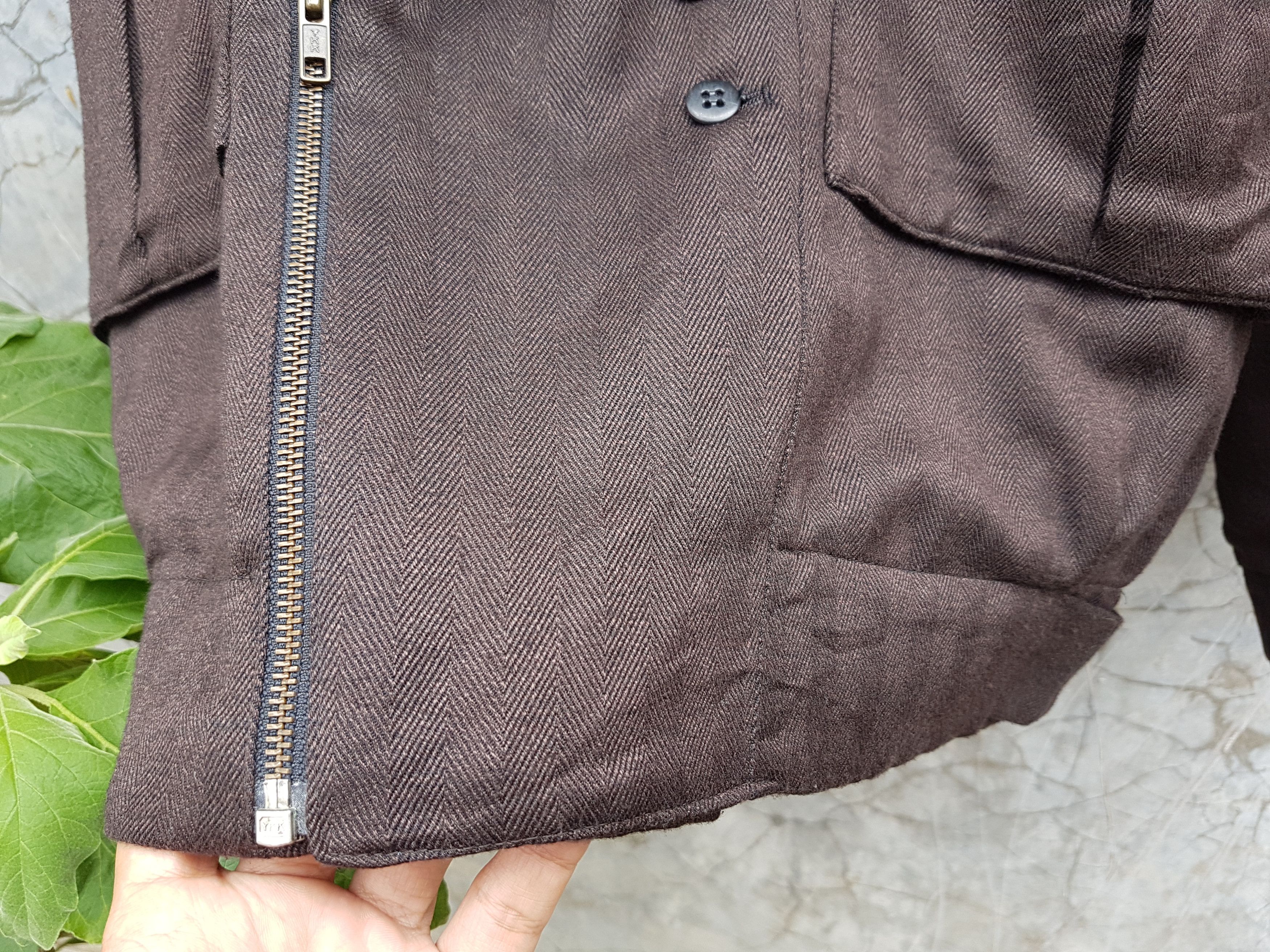Japanese Brand Fit S To M, Herringbone Shawl Collar Asimmetrical Jacket Size US S / EU 44-46 / 1 - 12 Thumbnail