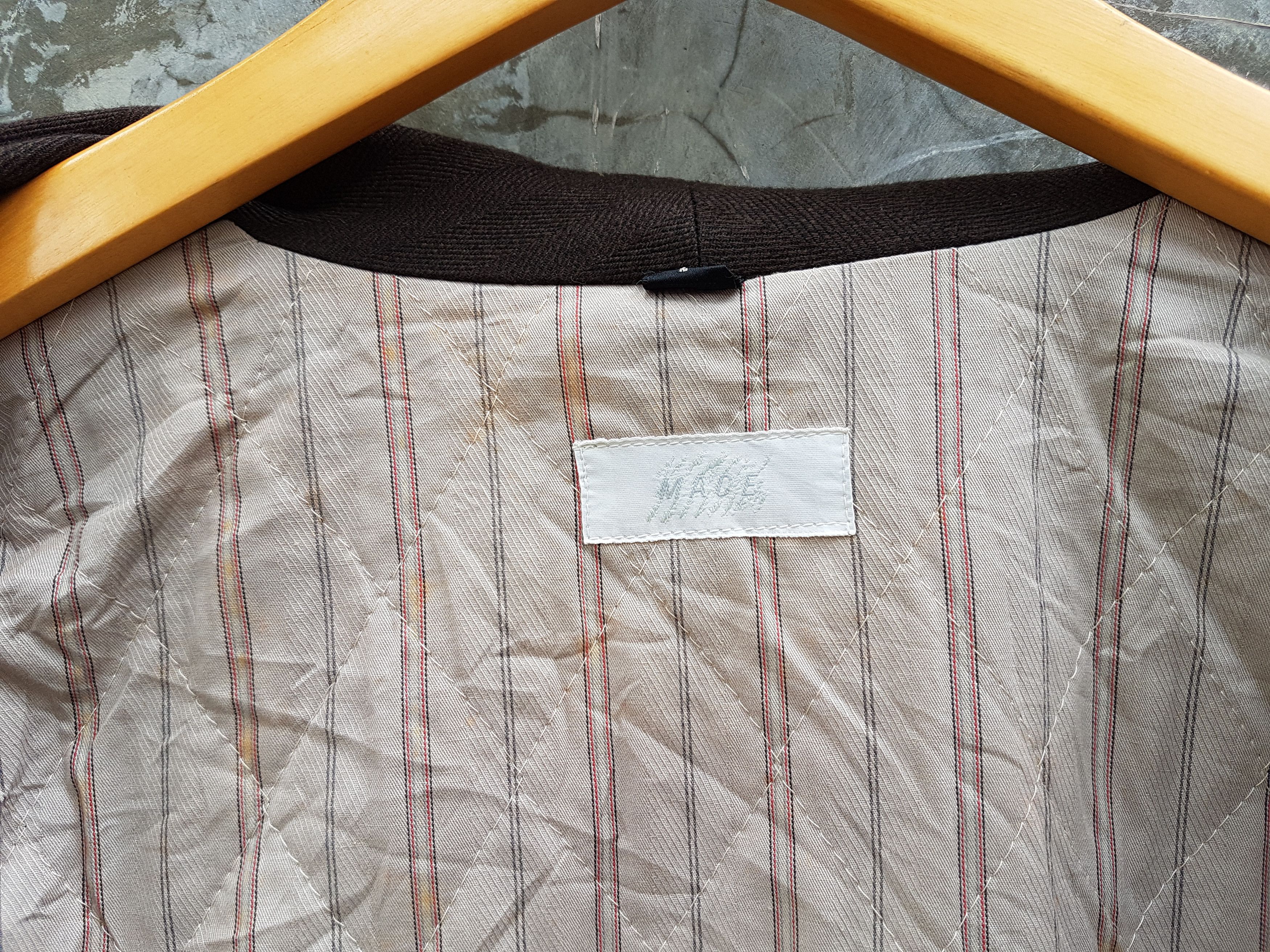 Japanese Brand Fit S To M, Herringbone Shawl Collar Asimmetrical Jacket Size US S / EU 44-46 / 1 - 14 Thumbnail