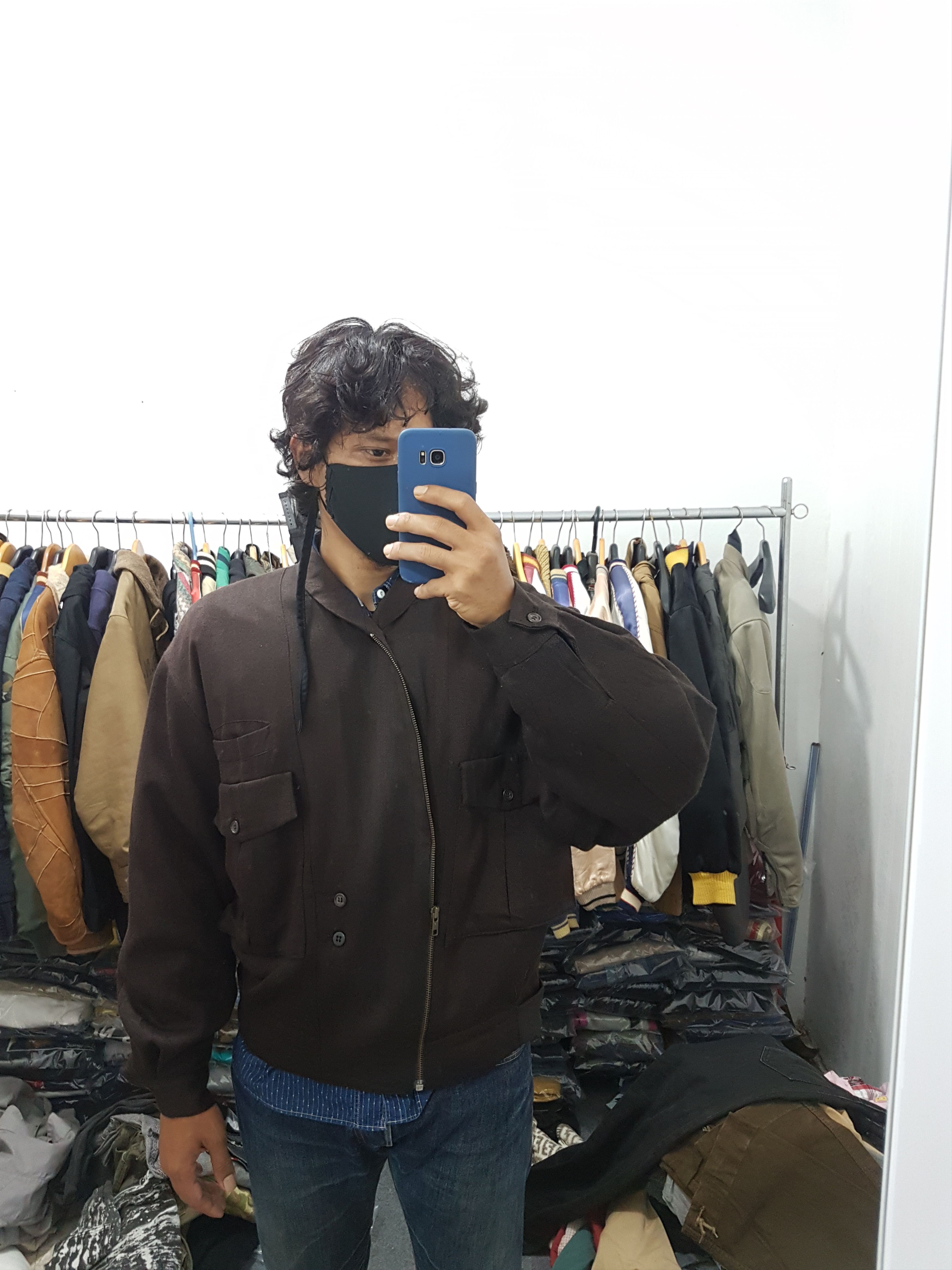 Japanese Brand Fit S To M, Herringbone Shawl Collar Asimmetrical Jacket Size US S / EU 44-46 / 1 - 3 Thumbnail