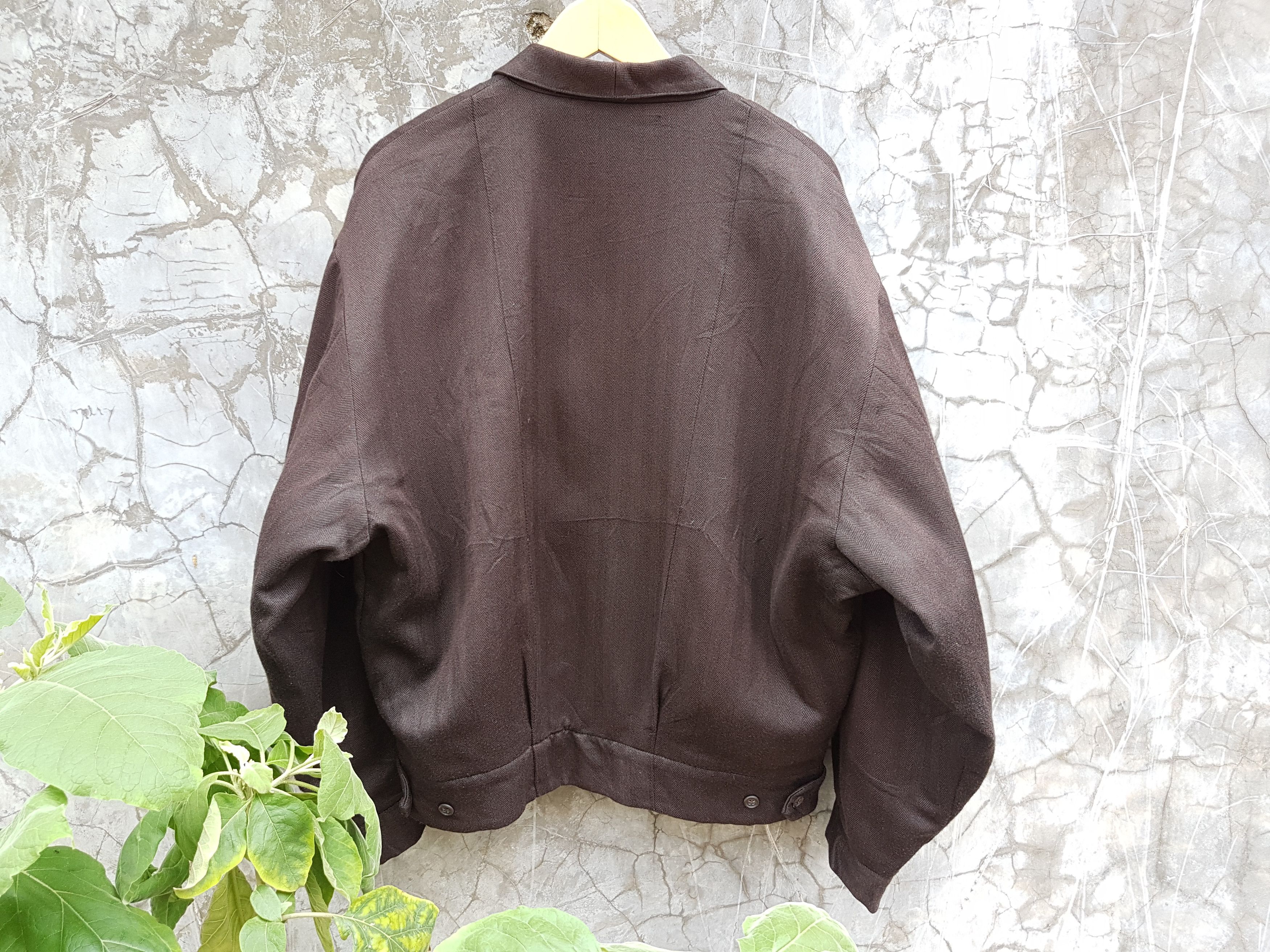 Japanese Brand Fit S To M, Herringbone Shawl Collar Asimmetrical Jacket Size US S / EU 44-46 / 1 - 17 Thumbnail