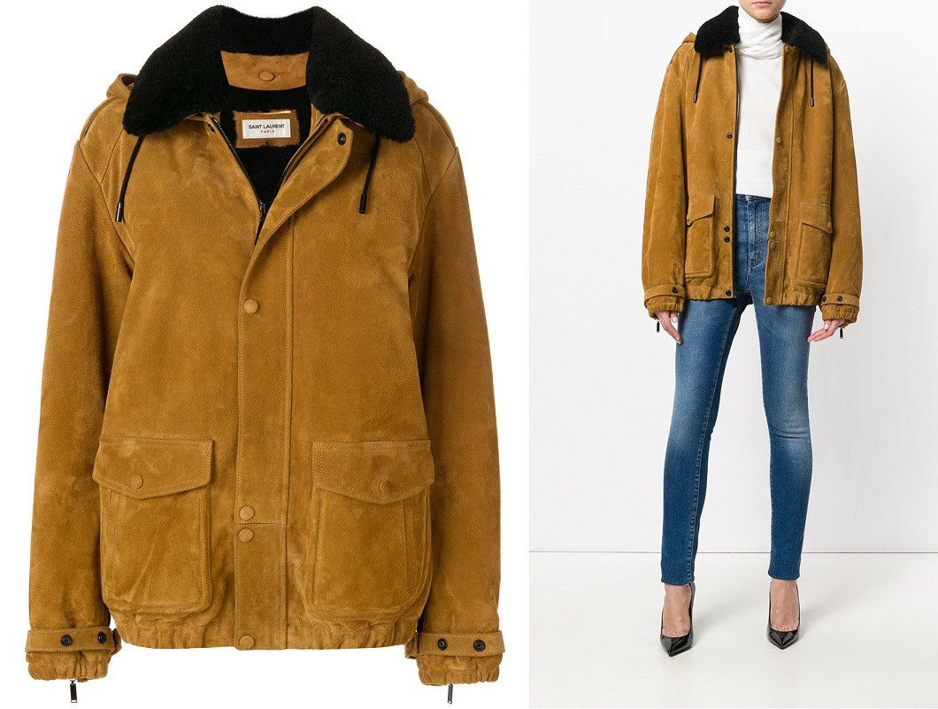 Saint Laurent Paris Tan Suede Shearling Hooded Parka Size US S / EU 44-46 / 1 - 3 Thumbnail