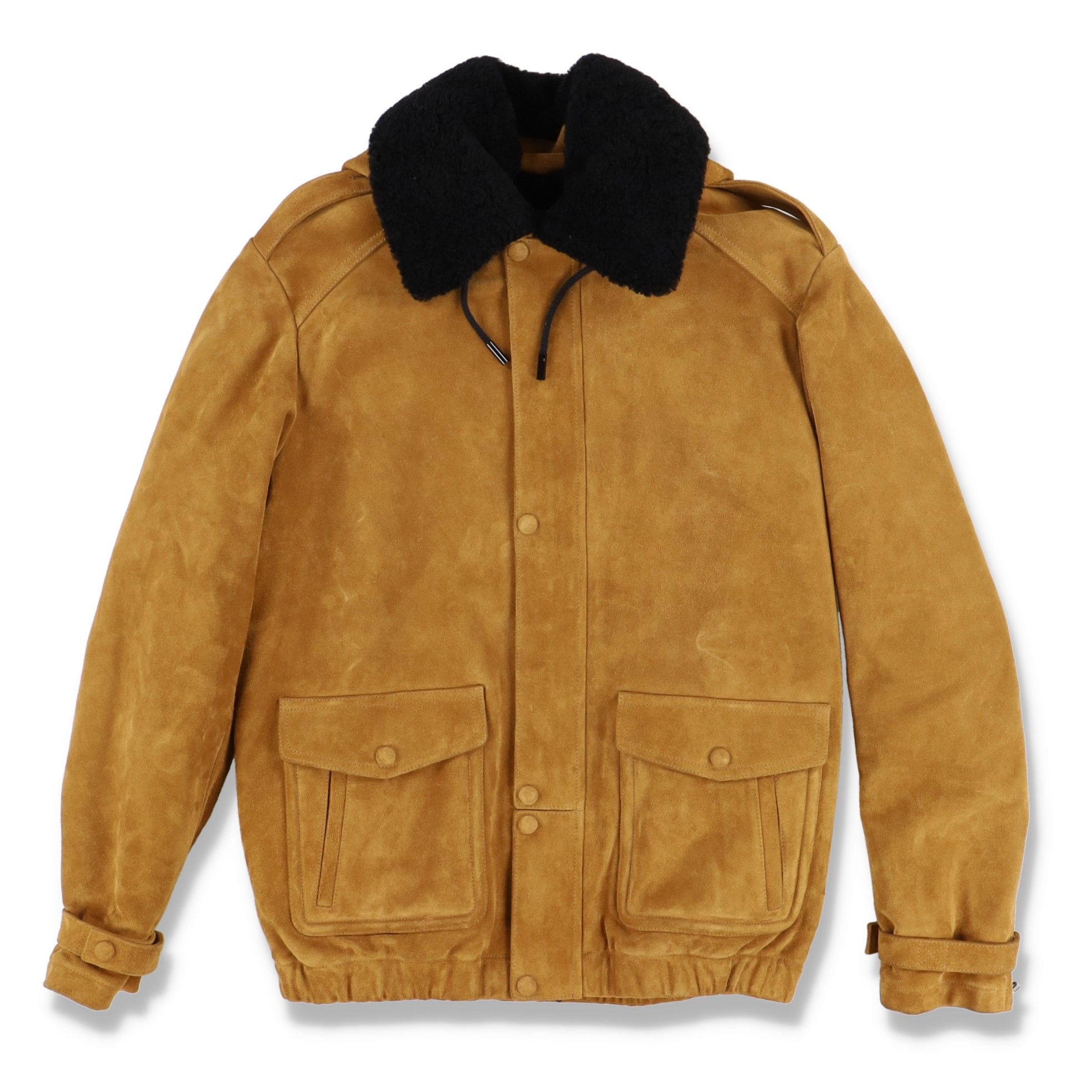 Saint Laurent Paris Tan Suede Shearling Hooded Parka Size US S / EU 44-46 / 1 - 1 Thumbnail