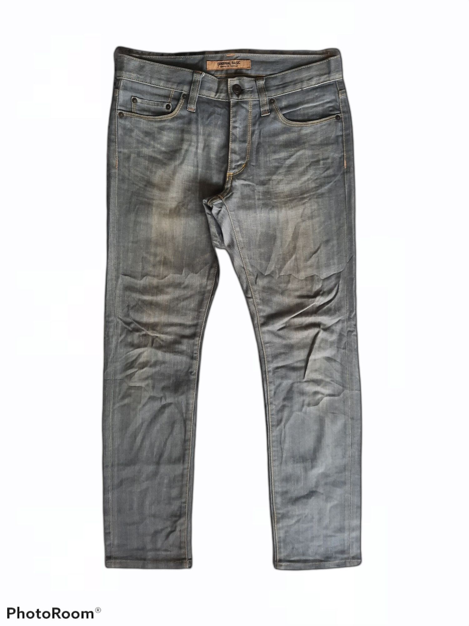 🔥Vintage uniqlo stonewash gray denim skinny jeans
