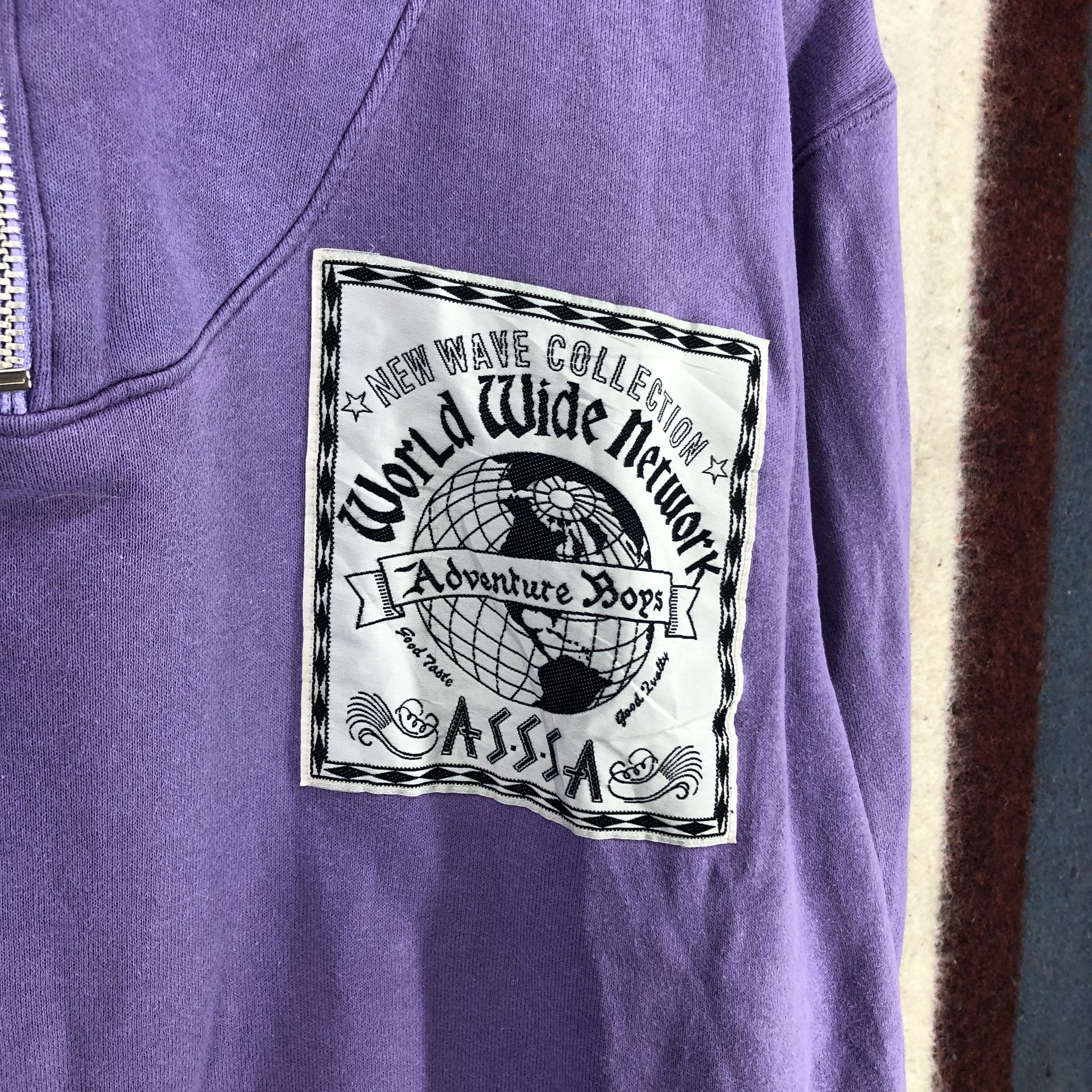 Japanese Brand Vintage ASSSA CLUB Turtle Neck Sweatshirt #0348/O Size US M / EU 48-50 / 2 - 2 Thumbnail