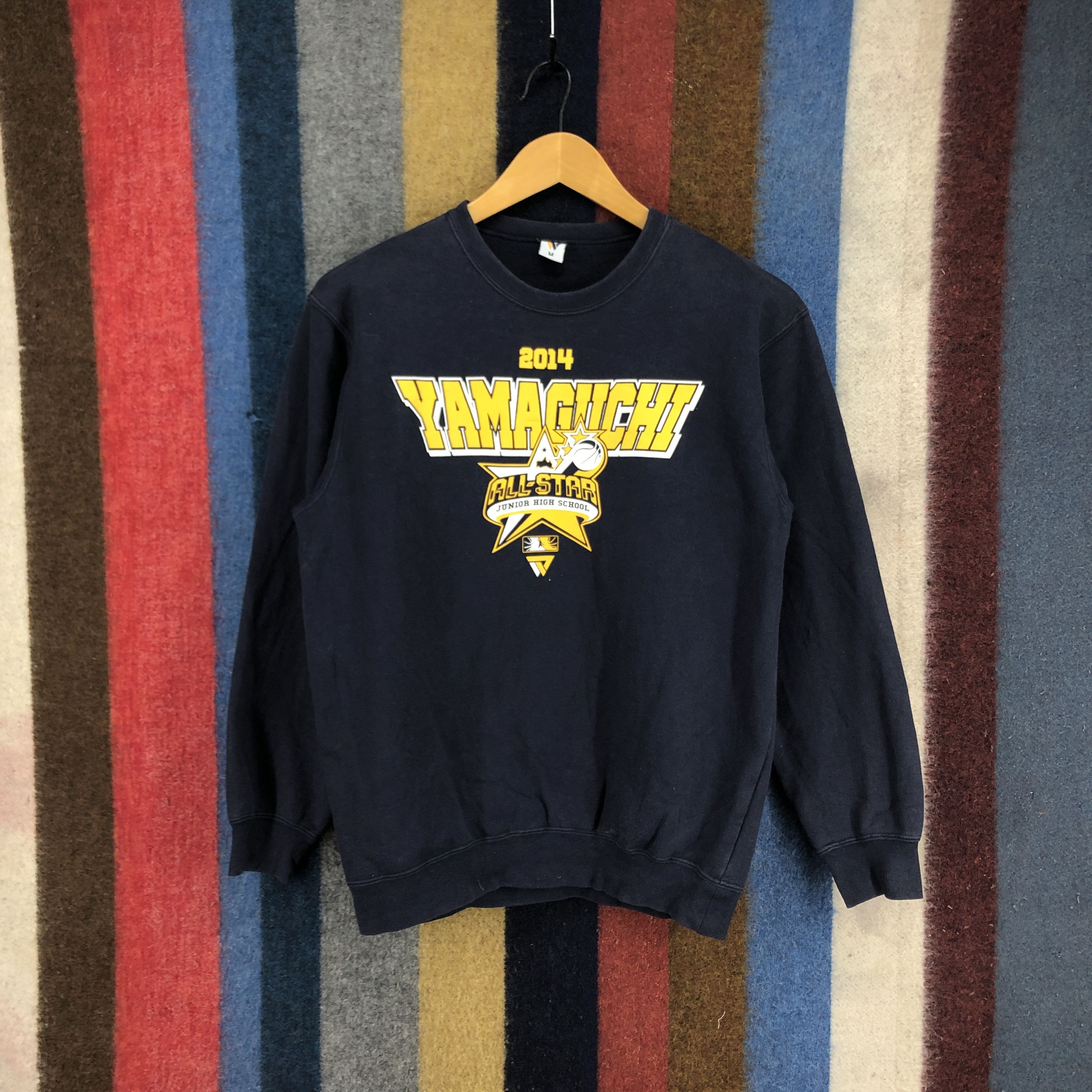 Japanese Brand YAMAGUCHI ALL STAR JUNIOR HIGH SCHOOL Sweatshirt #2756-100 Size US M / EU 48-50 / 2 - 1 Thumbnail