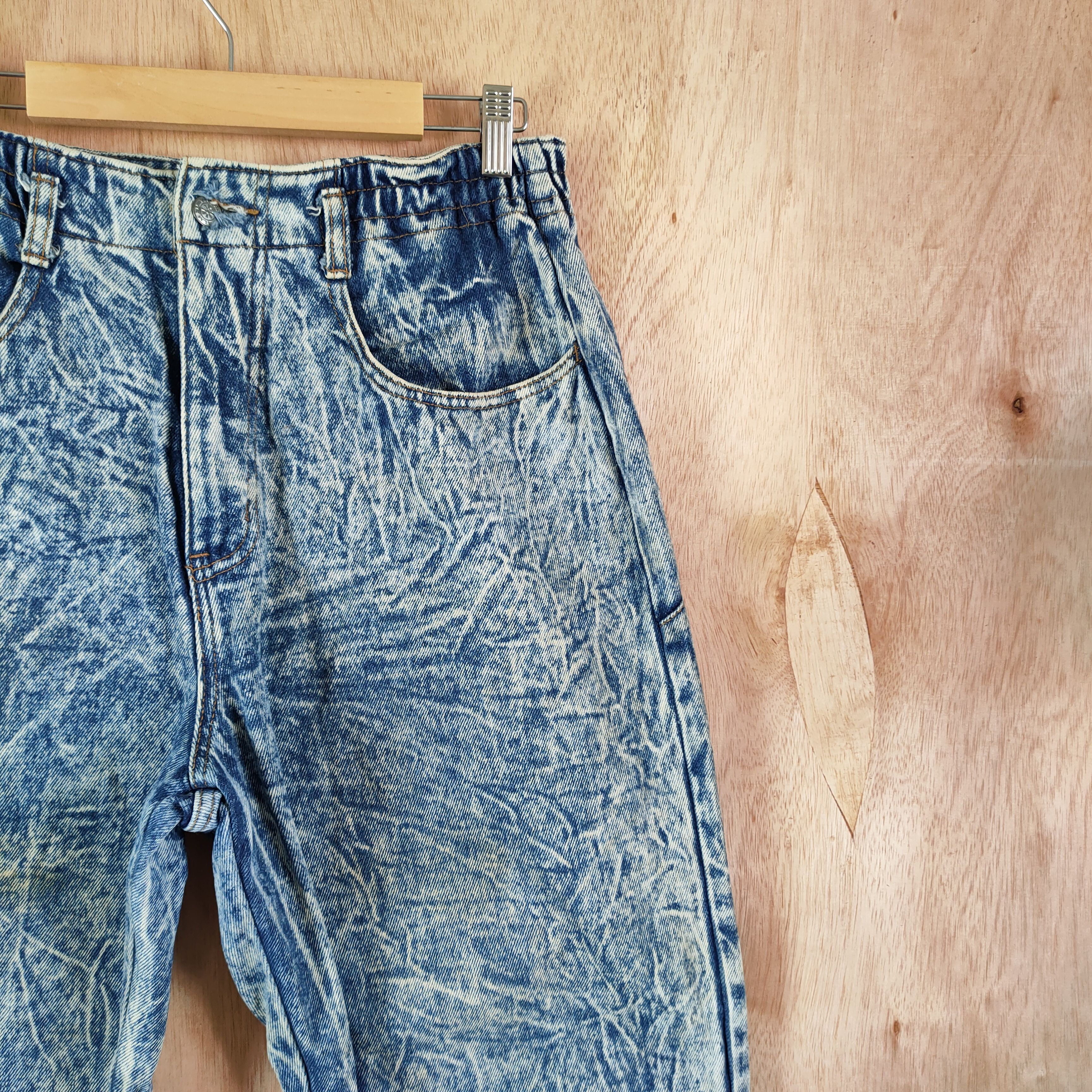 Japanese Brand × Vintage VALMAN BAGGY DENIM JEANS BLUE ASID WASH Size US 26 / EU 42 - 6 Thumbnail