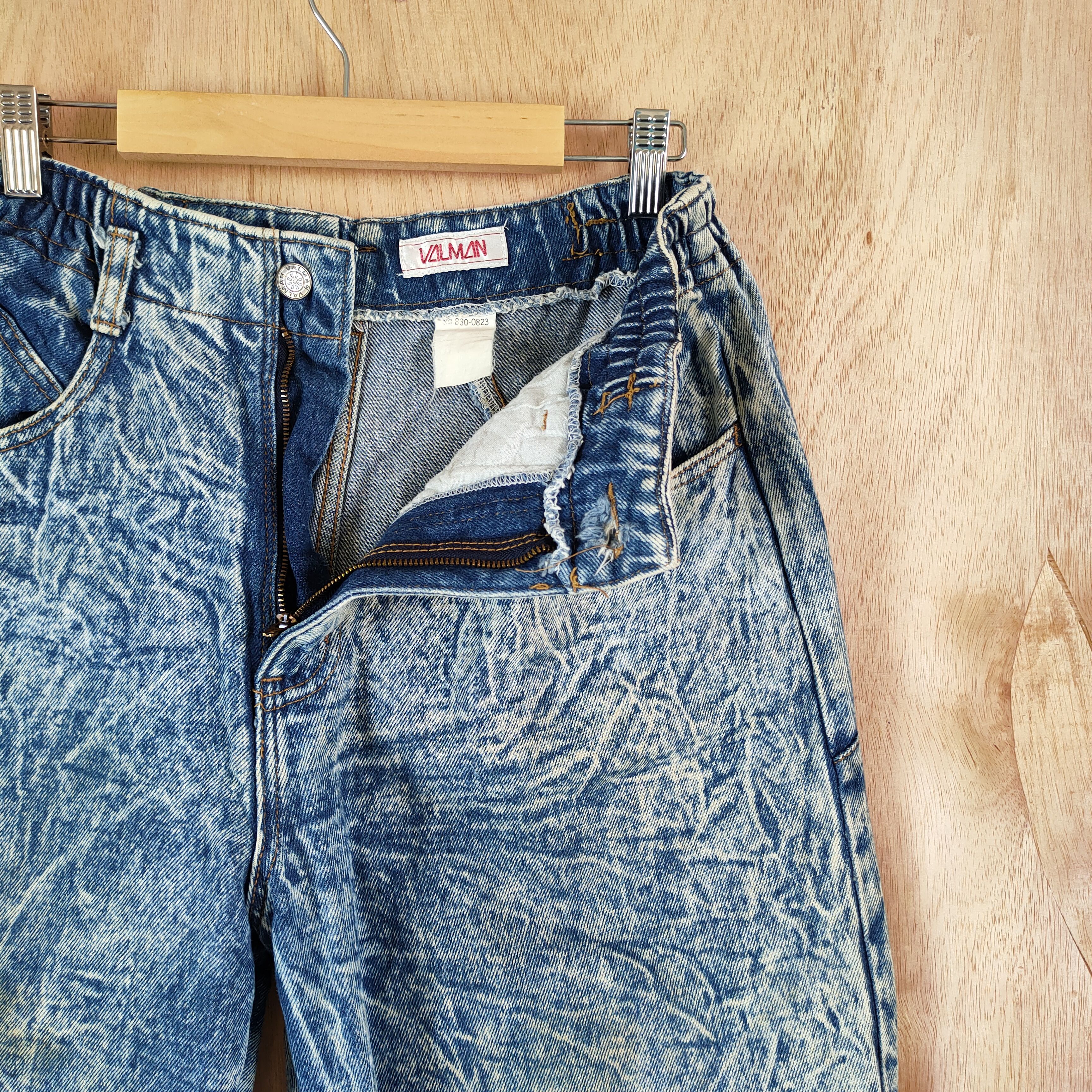 Japanese Brand × Vintage VALMAN BAGGY DENIM JEANS BLUE ASID WASH Size US 26 / EU 42 - 4 Thumbnail