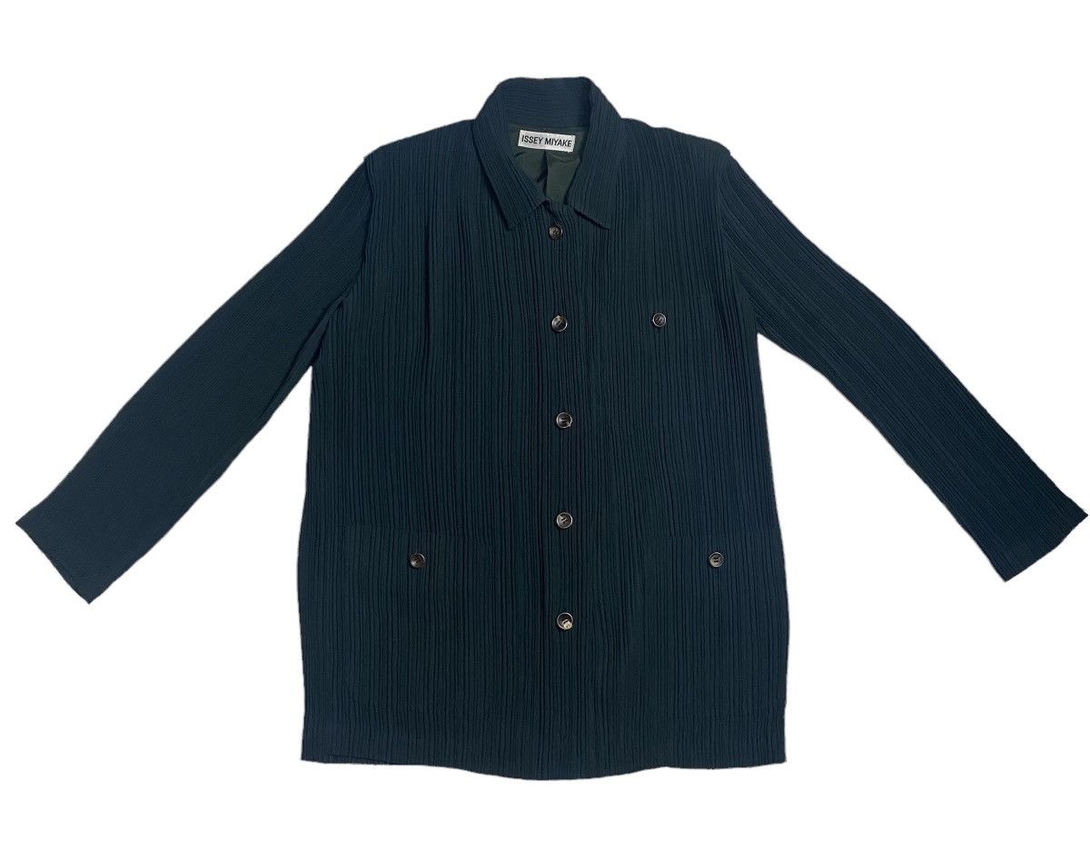 Issey Miyake × Pleats Please Issey Miyake × Vintage ISSEY MIYAKE Vintage Pocket Pleated Half Coat Jacket Size L / US 10 / IT 46 - 5 Thumbnail