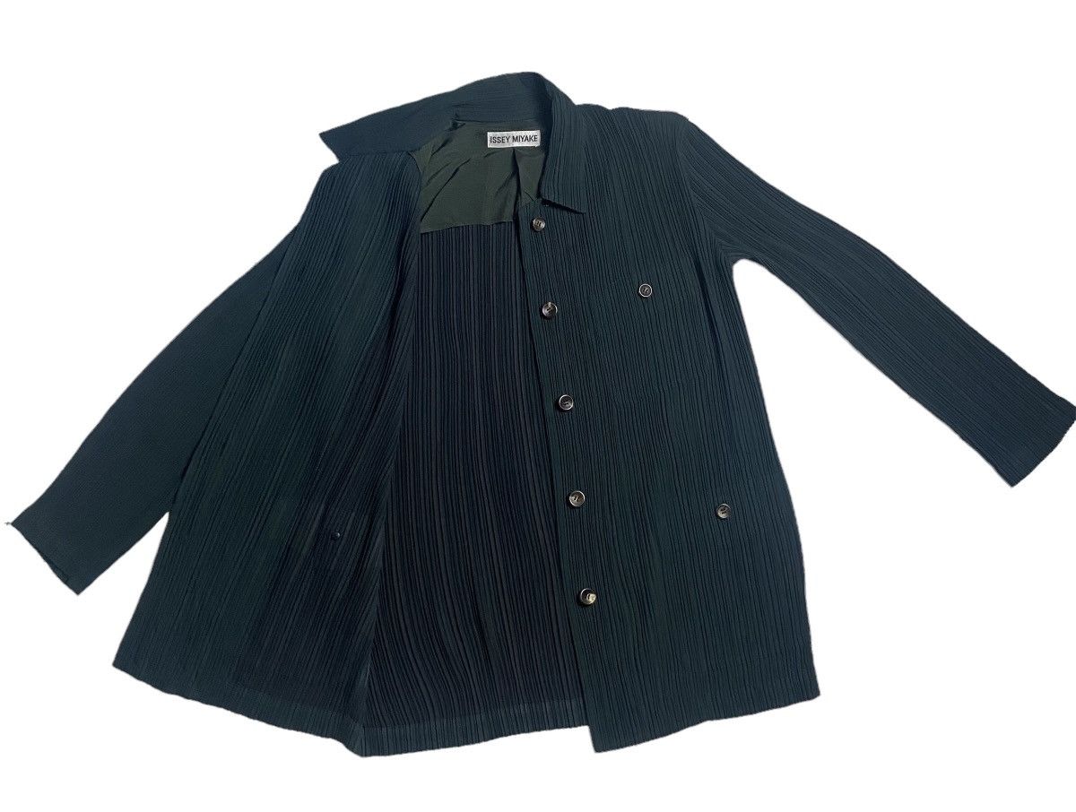 Issey Miyake × Pleats Please Issey Miyake × Vintage ISSEY MIYAKE Vintage Pocket Pleated Half Coat Jacket Size L / US 10 / IT 46 - 6 Thumbnail
