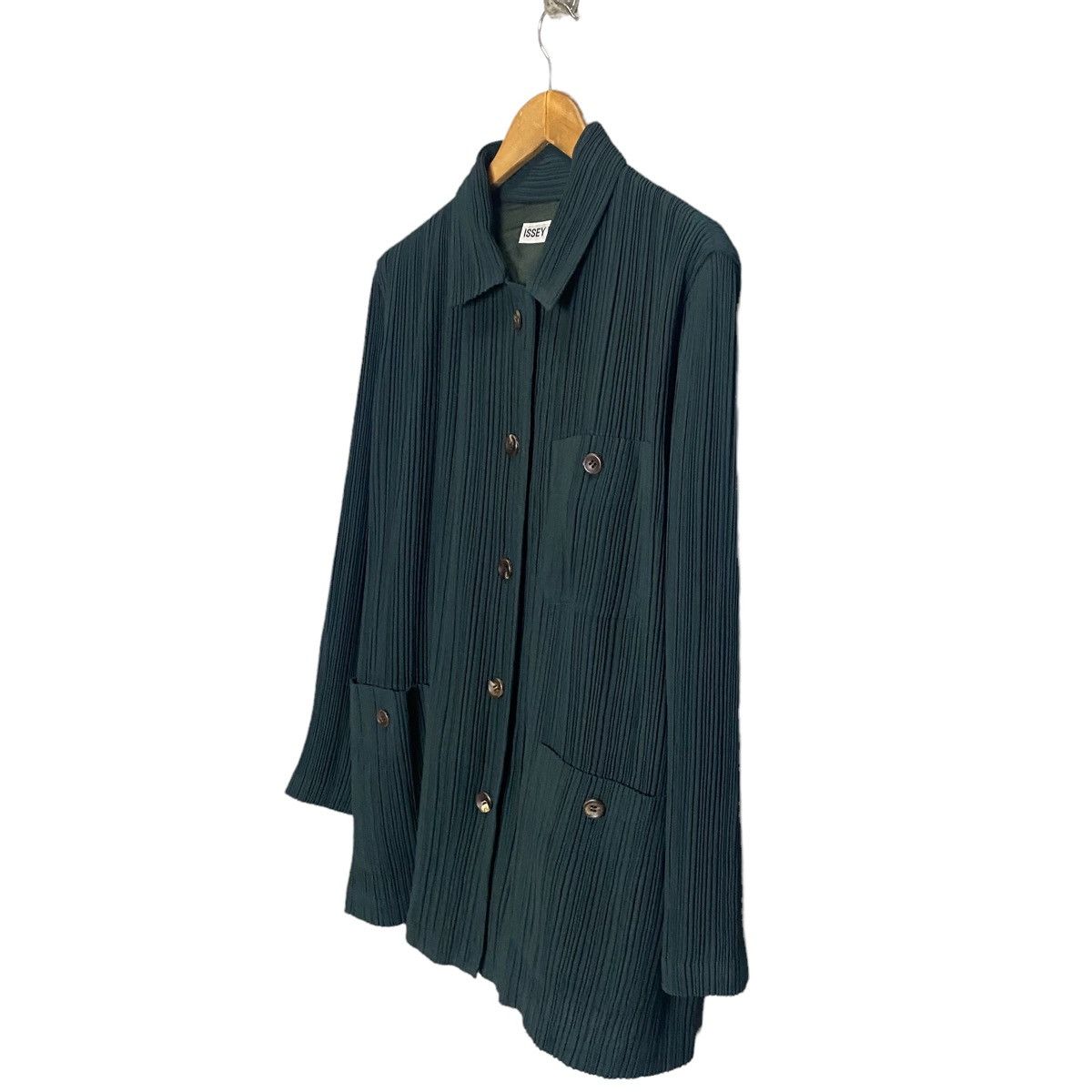 Issey Miyake × Pleats Please Issey Miyake × Vintage ISSEY MIYAKE Vintage Pocket Pleated Half Coat Jacket Size L / US 10 / IT 46 - 4 Thumbnail