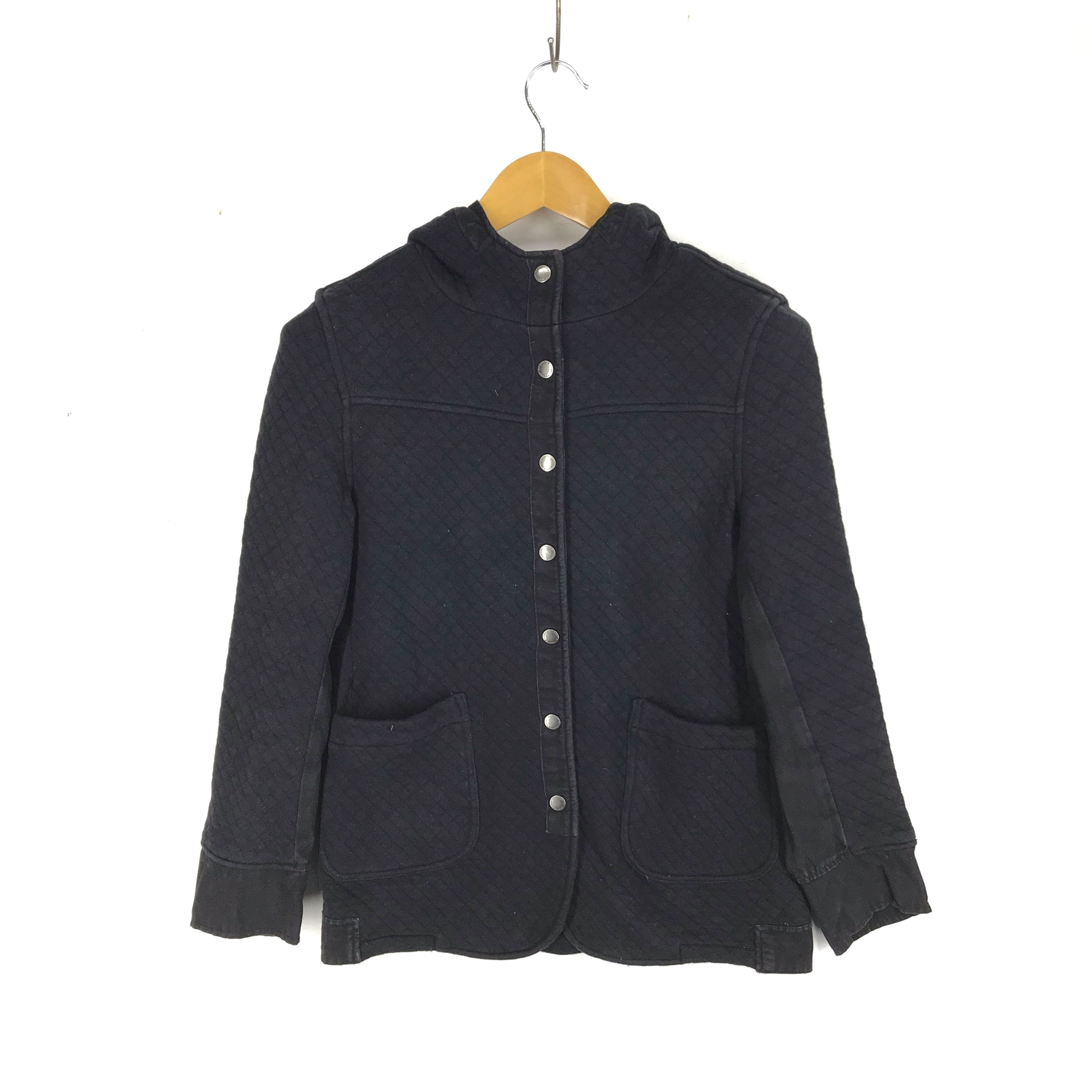 Japanese Brand ZOOTIE DES SUCETTES Plain Quilted Hoodie #2391-83 Size XS / US 0-2 / IT 36-38 - 1 Thumbnail