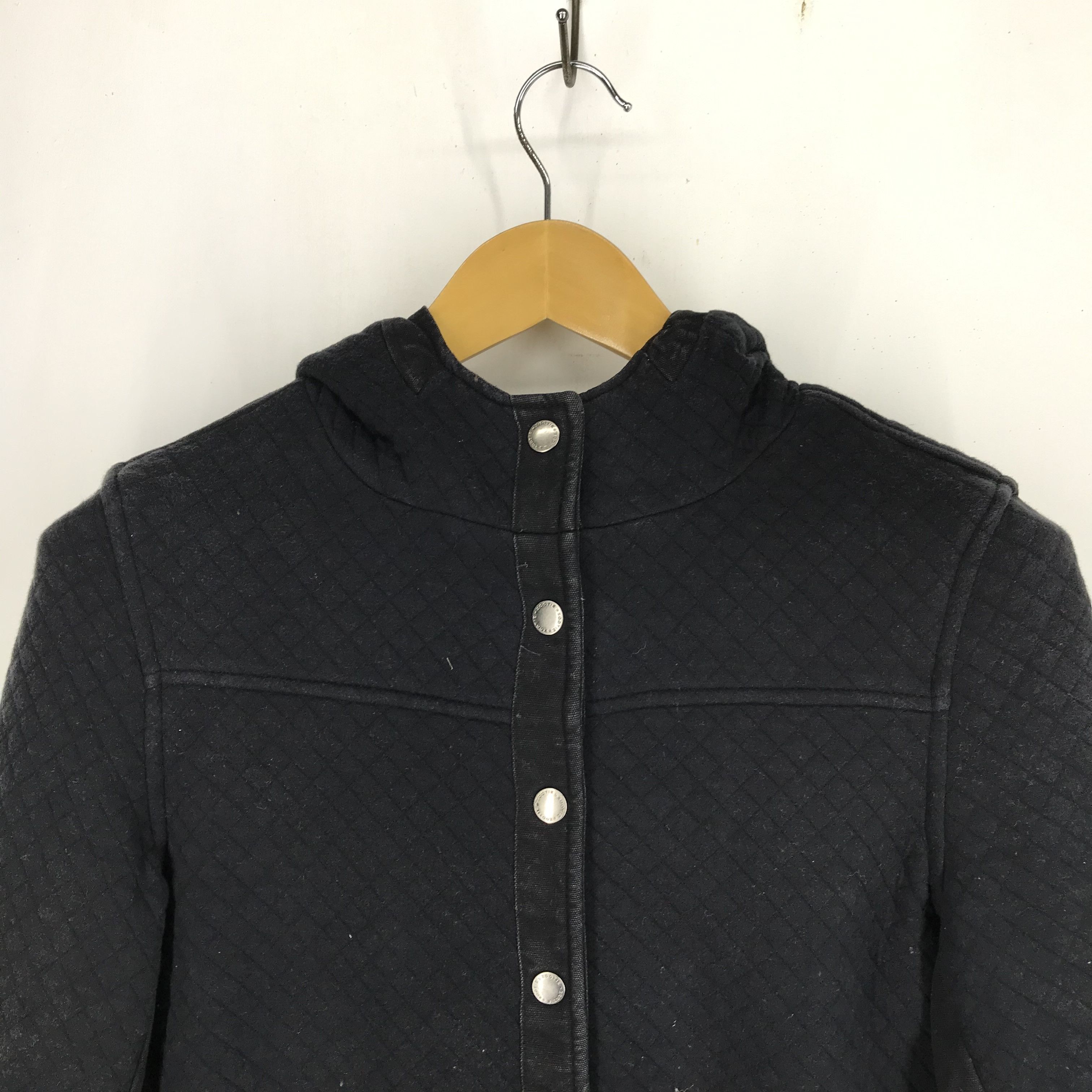 Japanese Brand ZOOTIE DES SUCETTES Plain Quilted Hoodie #2391-83 Size XS / US 0-2 / IT 36-38 - 2 Thumbnail