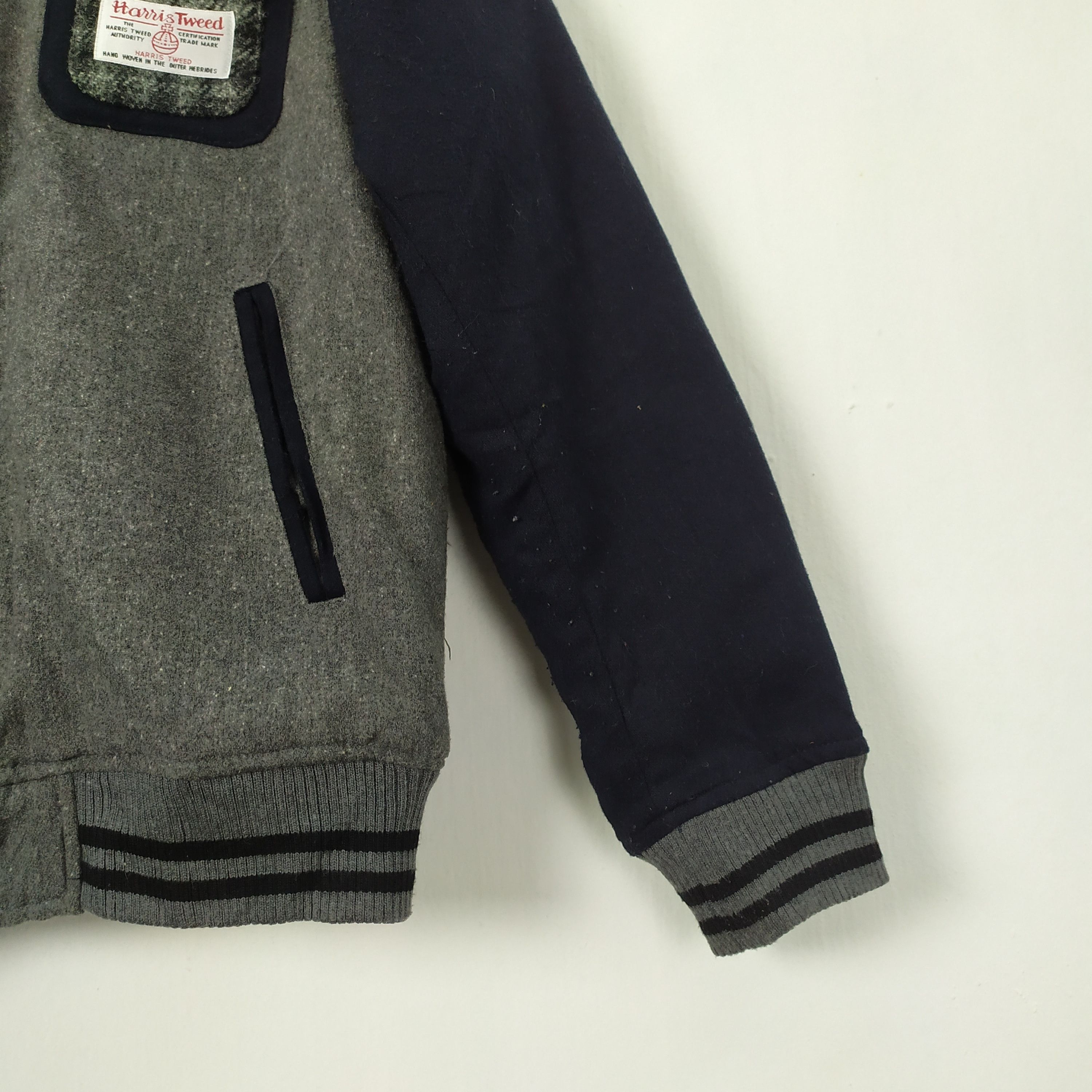 Harris Tweed HARRIS TWEED WOOL VARSITY JACKET Size US M / EU 48-50 / 2 - 4 Thumbnail