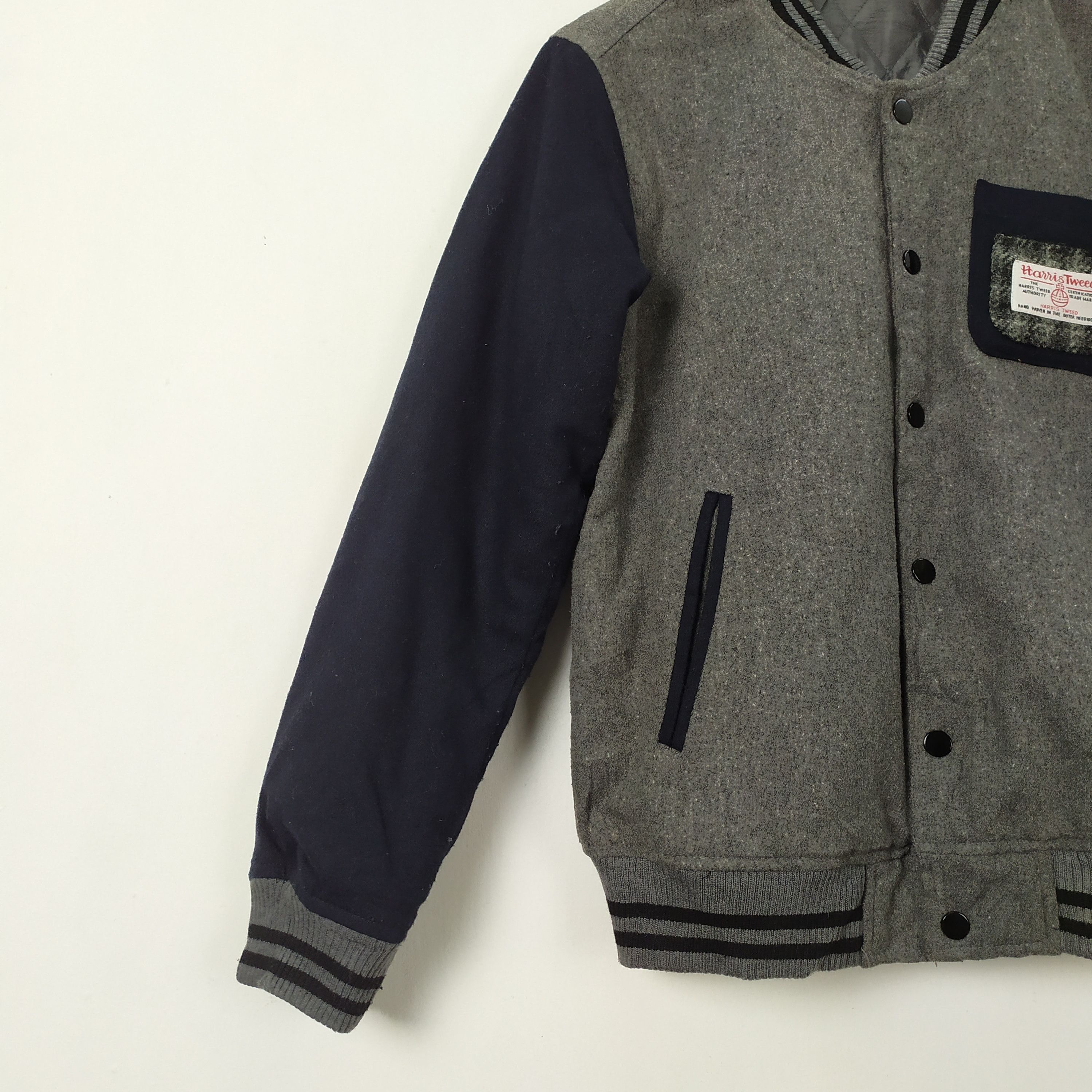 Harris Tweed HARRIS TWEED WOOL VARSITY JACKET Size US M / EU 48-50 / 2 - 7 Thumbnail