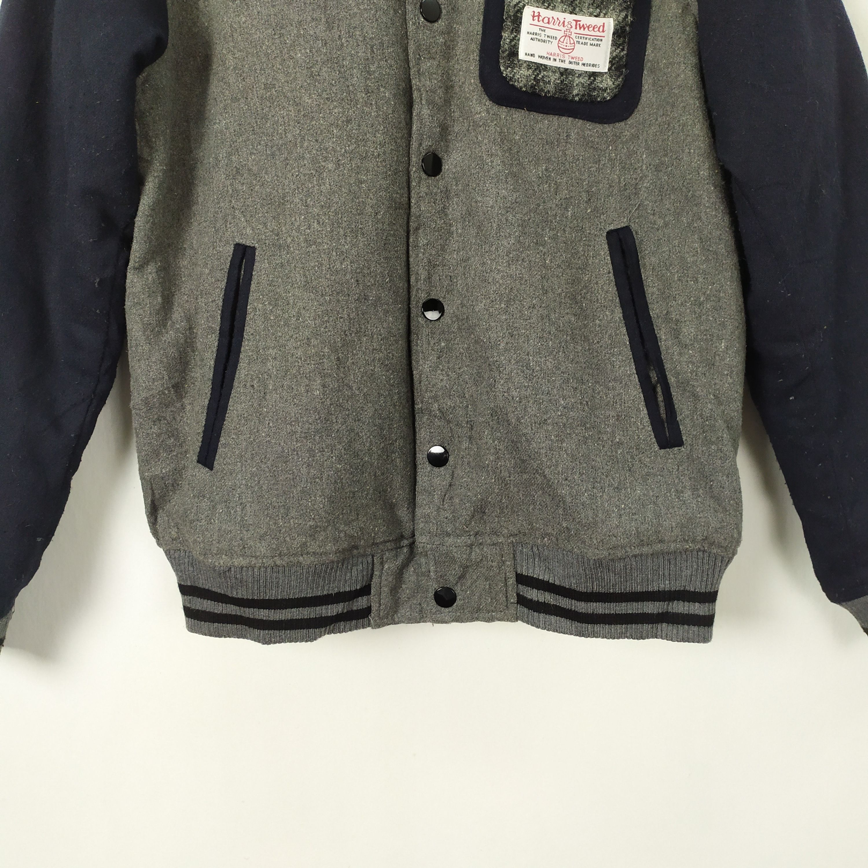 Harris Tweed HARRIS TWEED WOOL VARSITY JACKET Size US M / EU 48-50 / 2 - 8 Thumbnail
