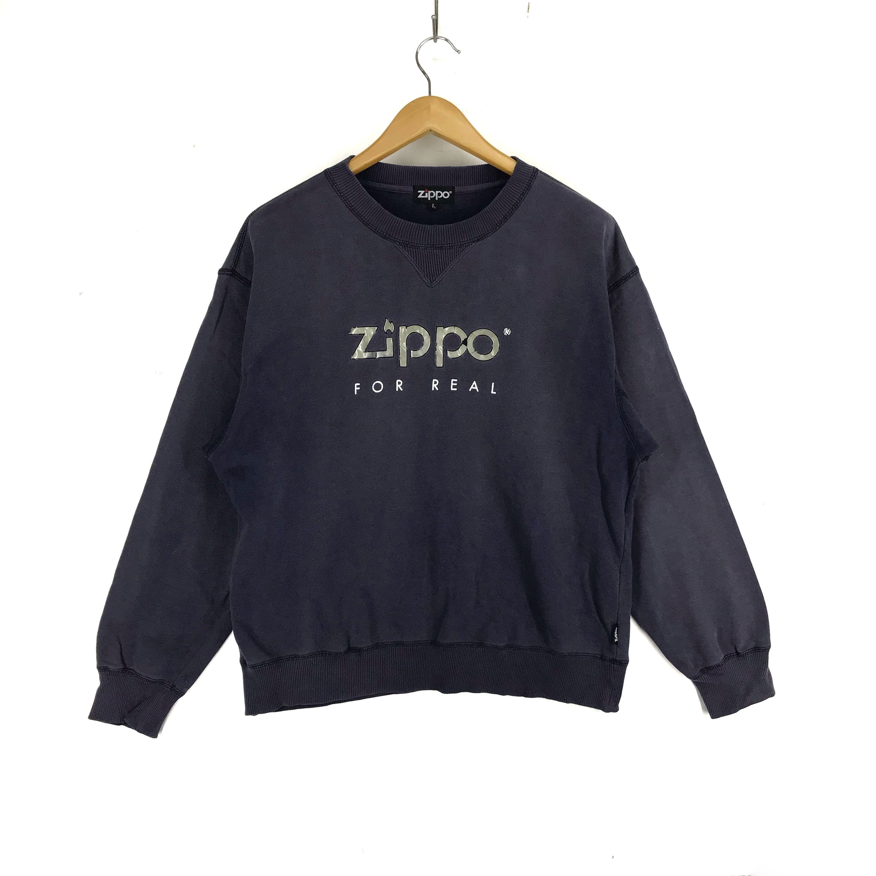 image of Zippo Faded Crew Neck Sweatshirt 2275-79 in Navy Blue, Men's (Size Large)