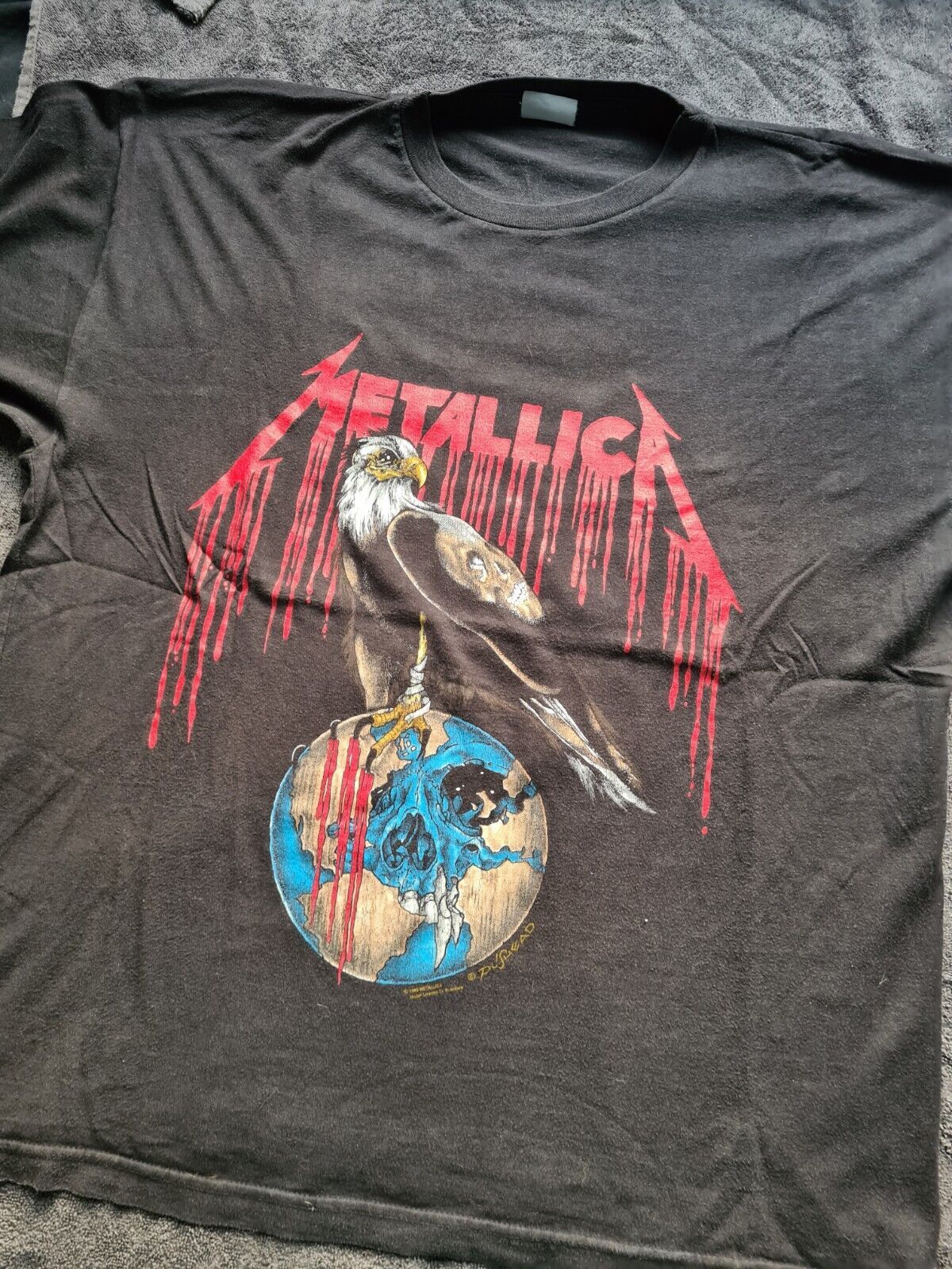 Band Tees × Vintage Metallica Vintage 1993 Eagle Shirt Pushead 