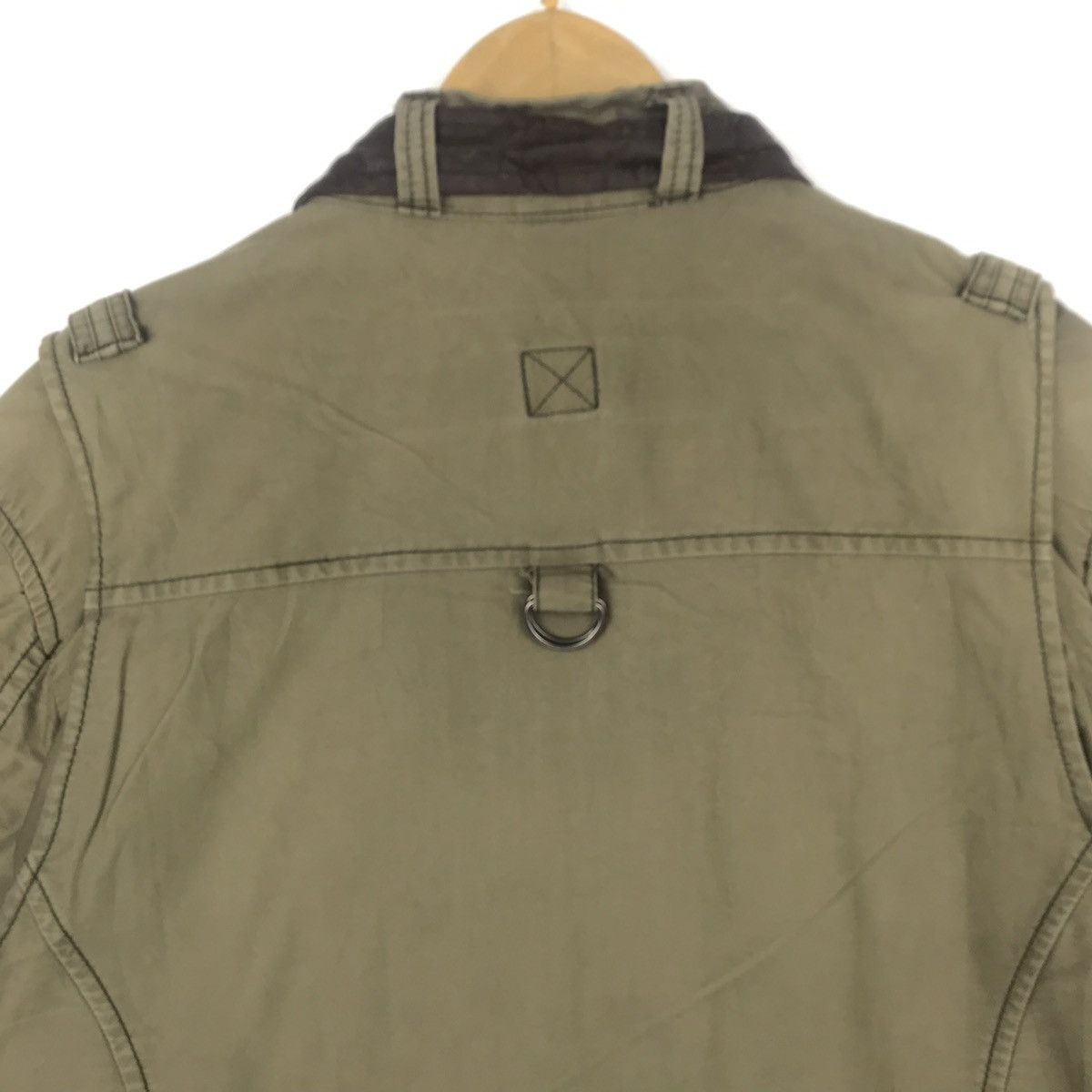 Japanese Brand PPFM Olive Green Military Bondage Belt Jacket Large Size Size US L / EU 52-54 / 3 - 8 Thumbnail
