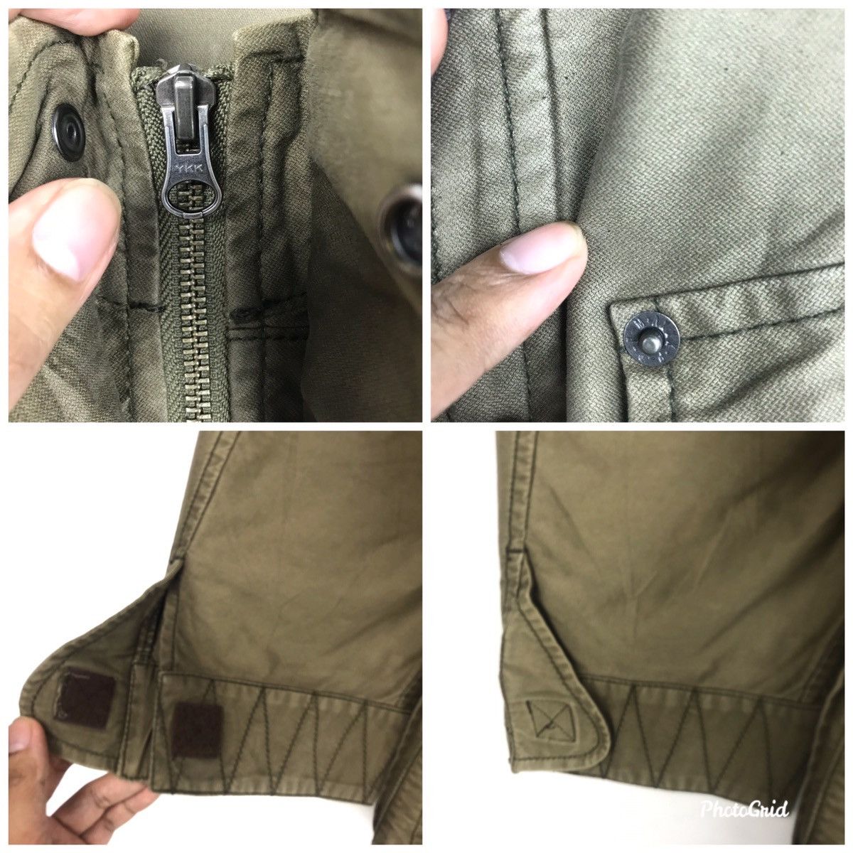 Japanese Brand PPFM Olive Green Military Bondage Belt Jacket Large Size Size US L / EU 52-54 / 3 - 9 Thumbnail