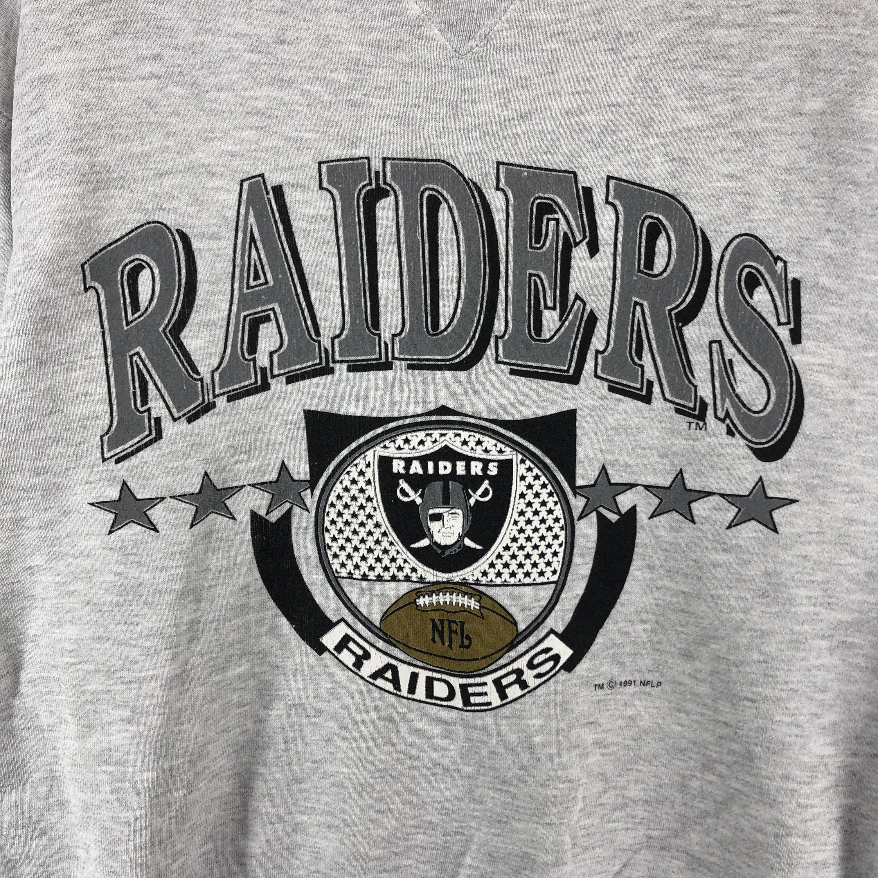 Logo 7 90s Vintage RAIDERS Crew Neck Sweatshirt #0959-32 Size US M / EU 48-50 / 2 - 2 Thumbnail