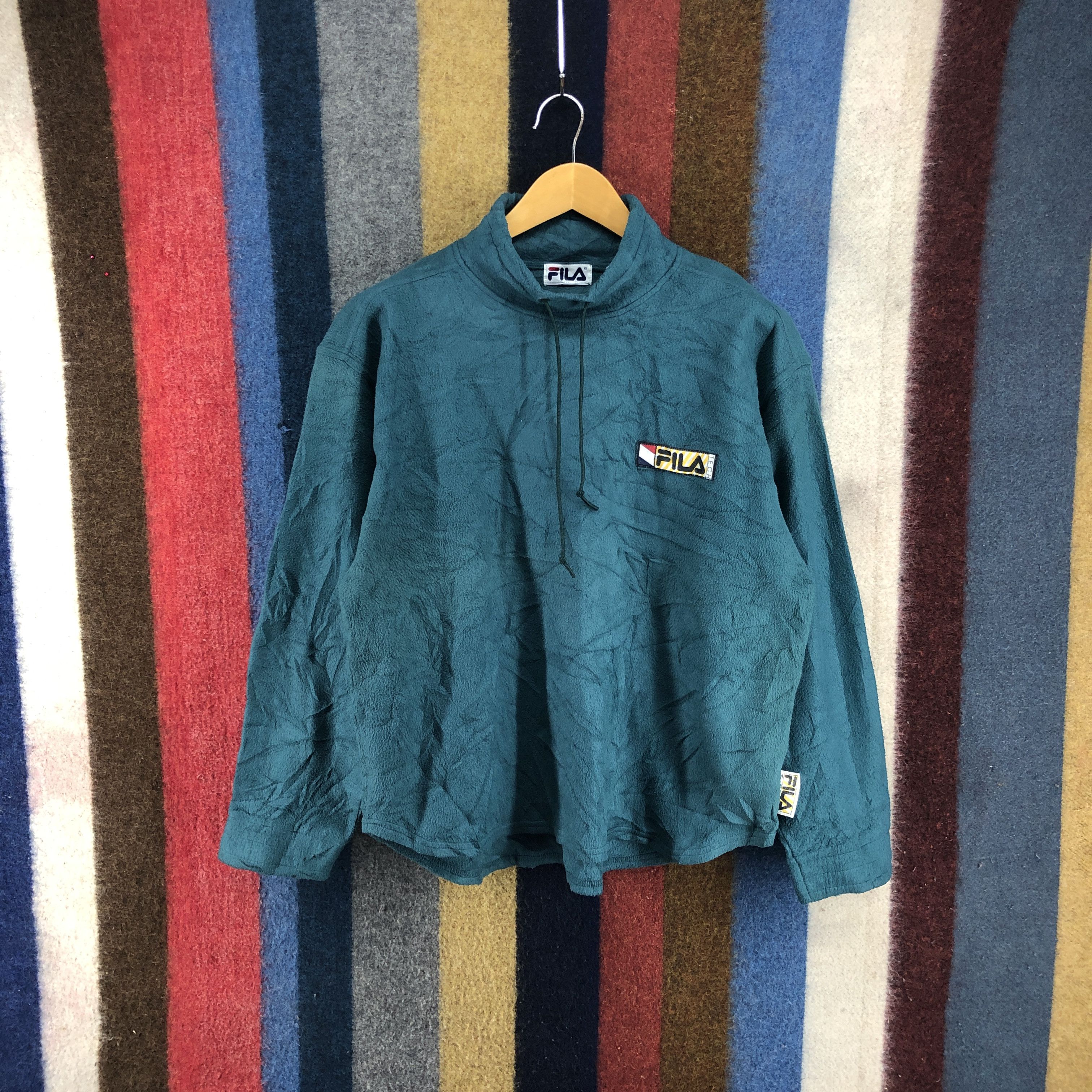 Fila Vintage FILA TECH Turtle Neck Fleece Jumper #0127/G Size US M / EU 48-50 / 2 - 1 Thumbnail