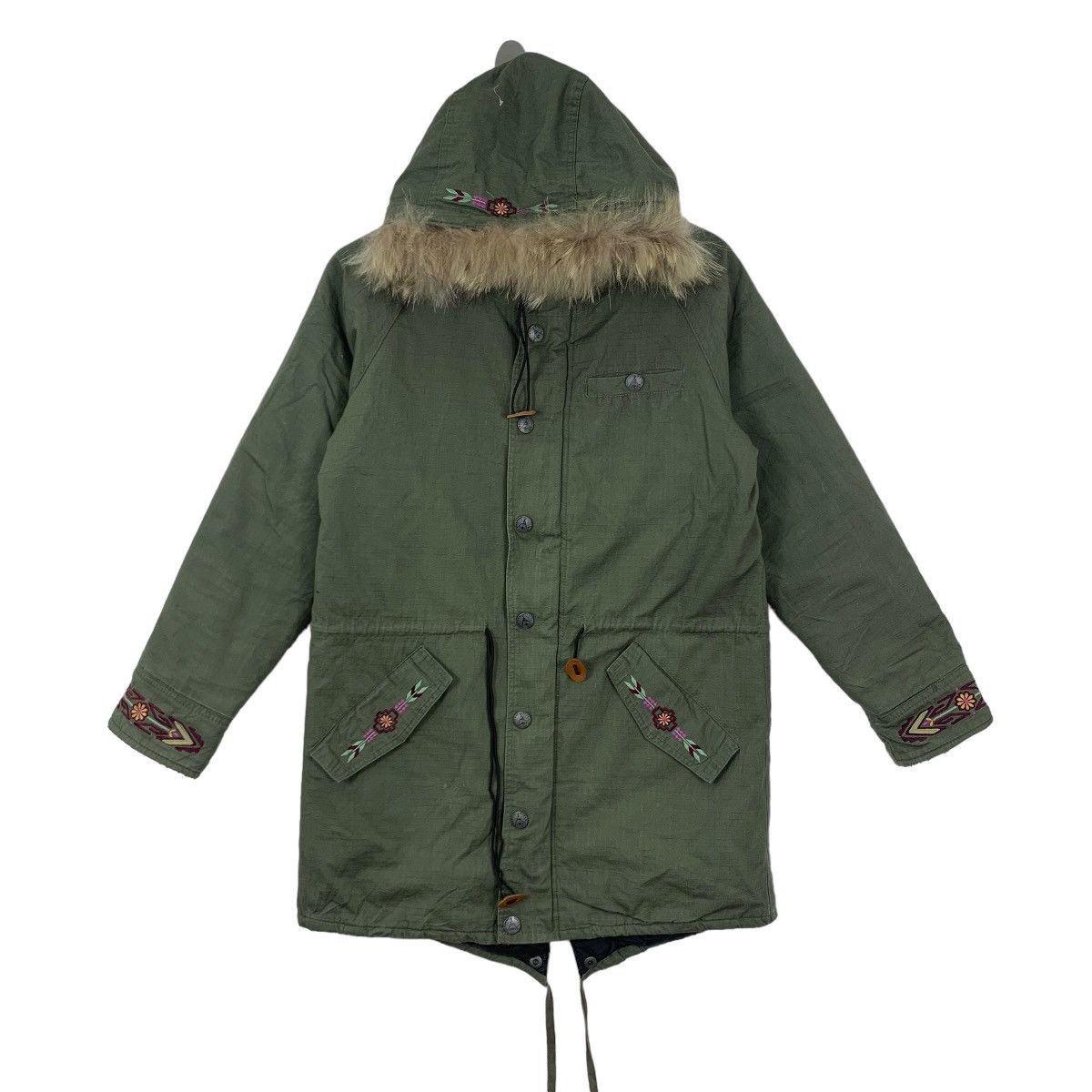 Japanese Brand Vintage Titicaca Aztec Parka Hoodie Fish Tail Jacket Size US M / EU 48-50 / 2 - 1 Thumbnail