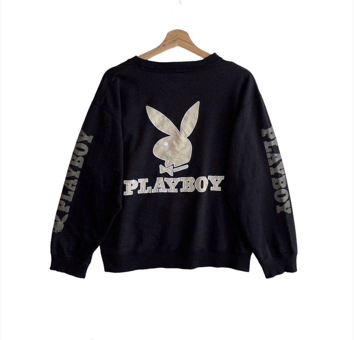 Playboy Vintage Playboy Spellout Embroidered Big Logo Sweatshirt Size US M / EU 48-50 / 2 - 1 Thumbnail