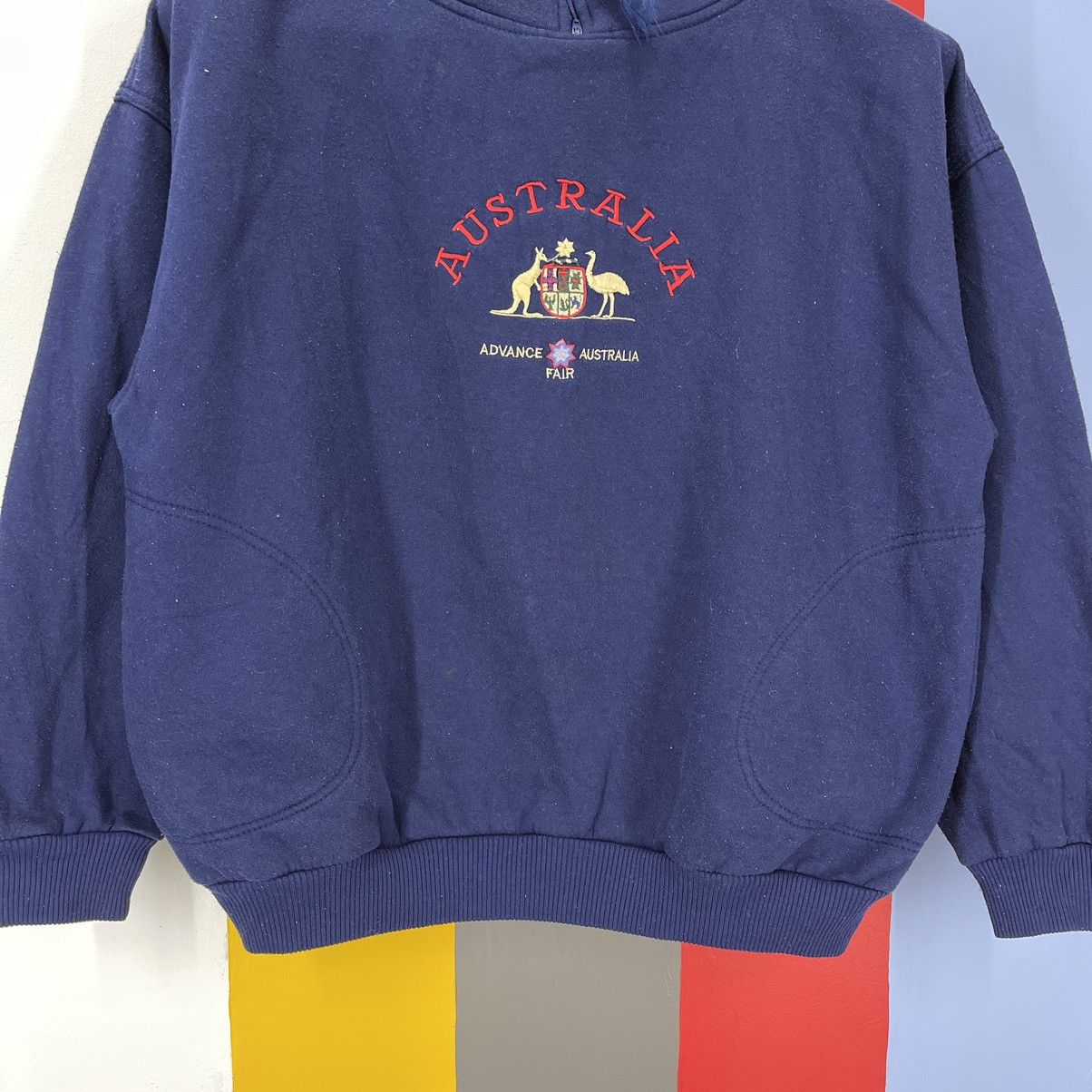 Vintage 90s Vintage AUSTRALIA Turtle Neck Sweatshirt #1130/AN Size M / US 6-8 / IT 42-44 - 5 Thumbnail