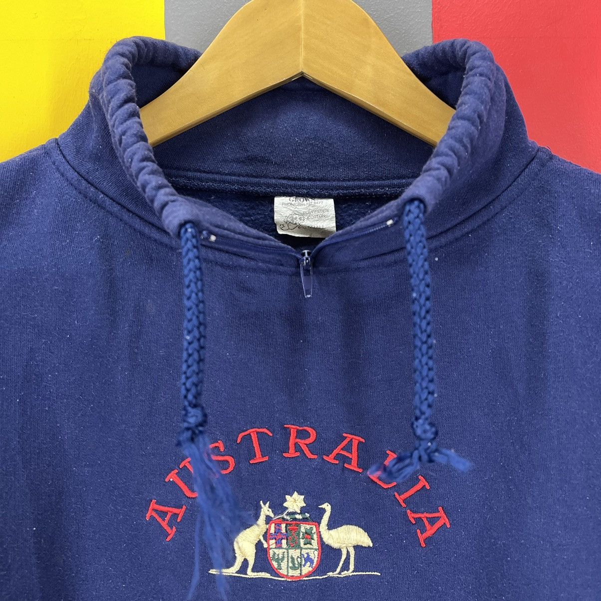 Vintage 90s Vintage AUSTRALIA Turtle Neck Sweatshirt #1130/AN Size M / US 6-8 / IT 42-44 - 3 Thumbnail