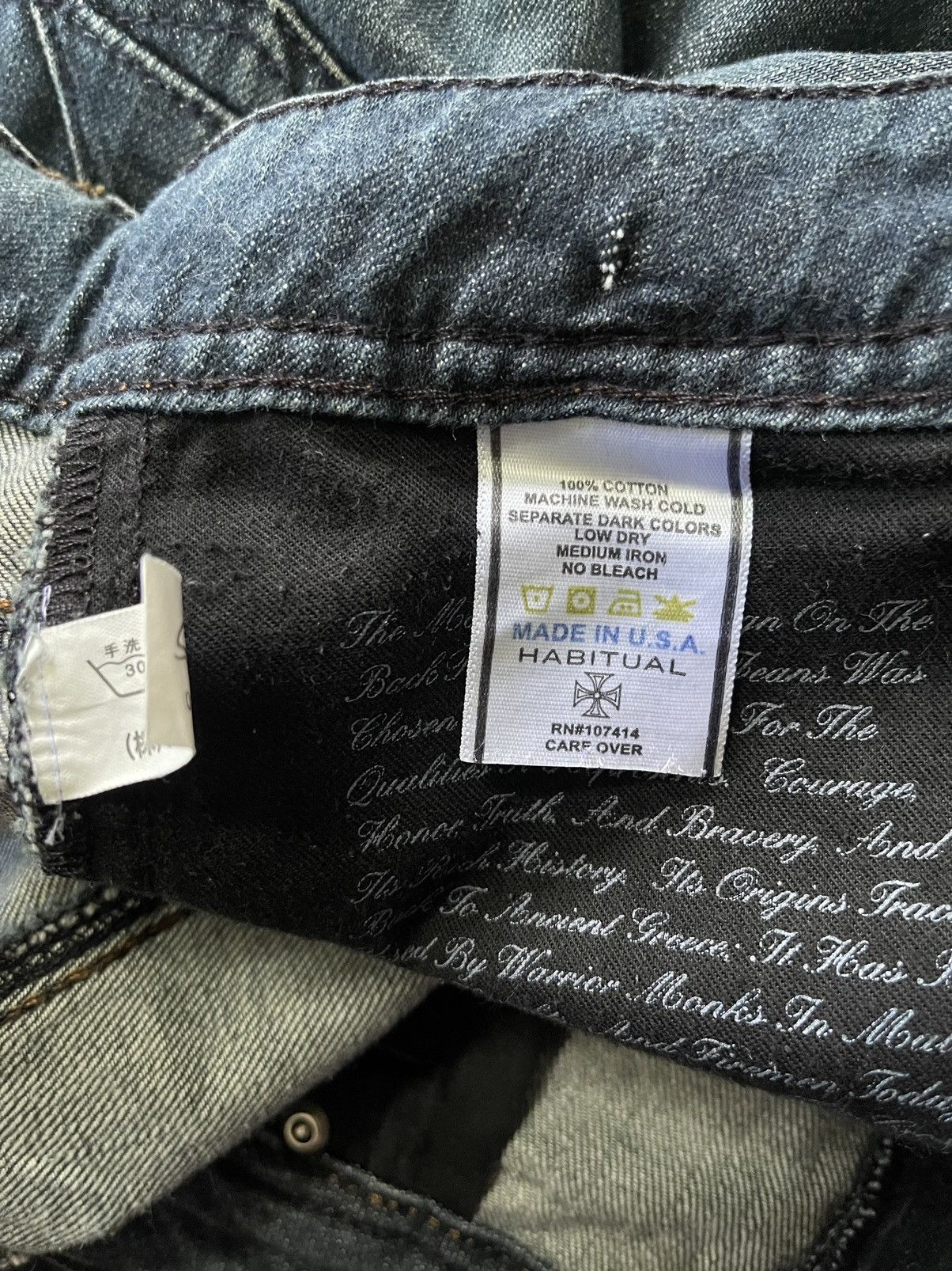 Vintage Vintage Habitual Independent Logo Made in usa Denim Pants Size US 34 / EU 50 - 12 Thumbnail